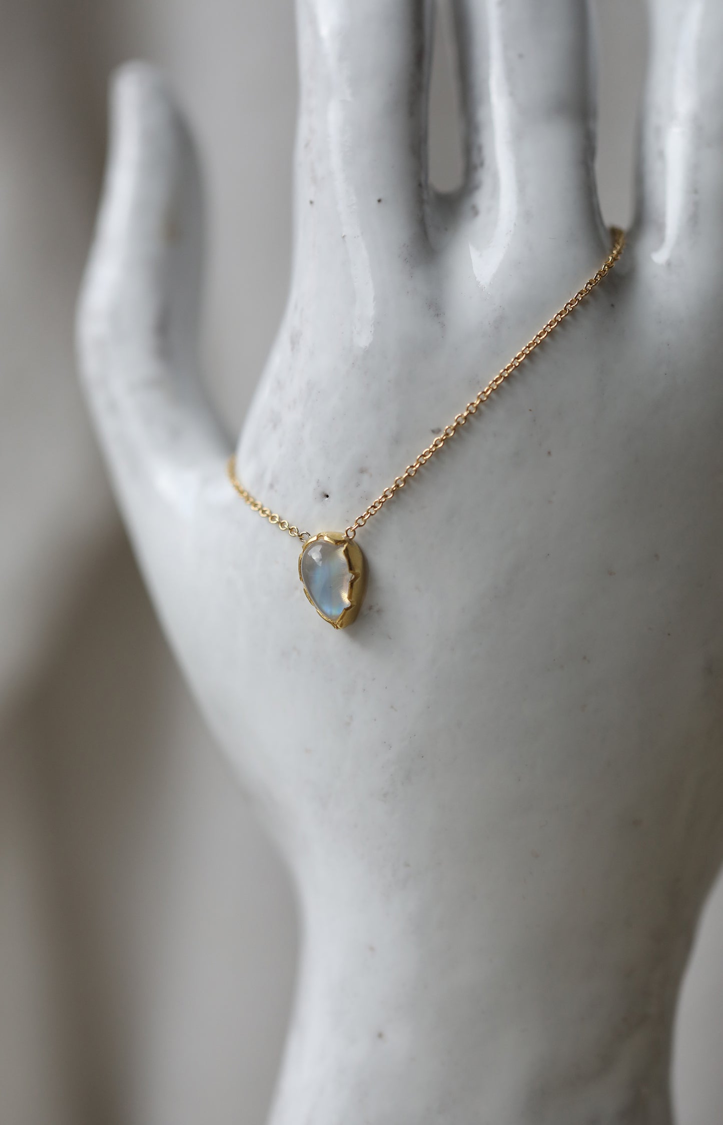 Moonstone Pear Necklace