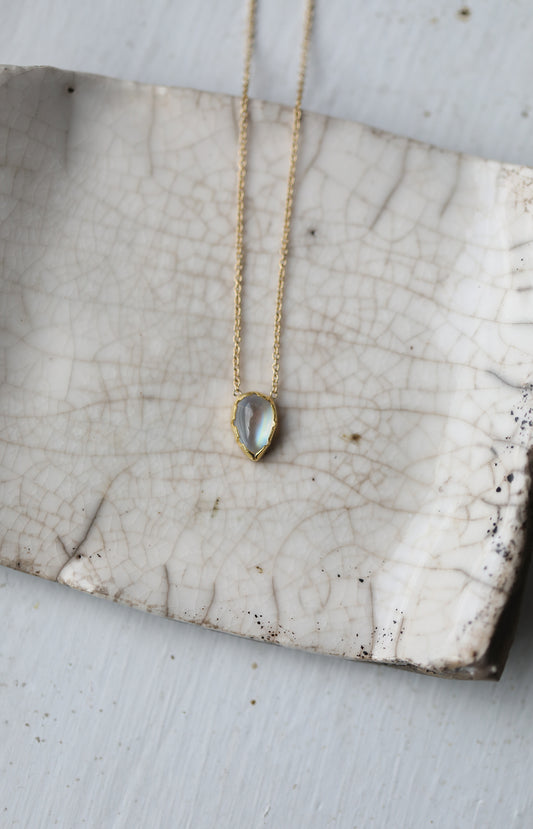 Moonstone Pear Necklace