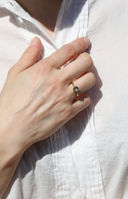 Salt & Pepper Diamond Ring