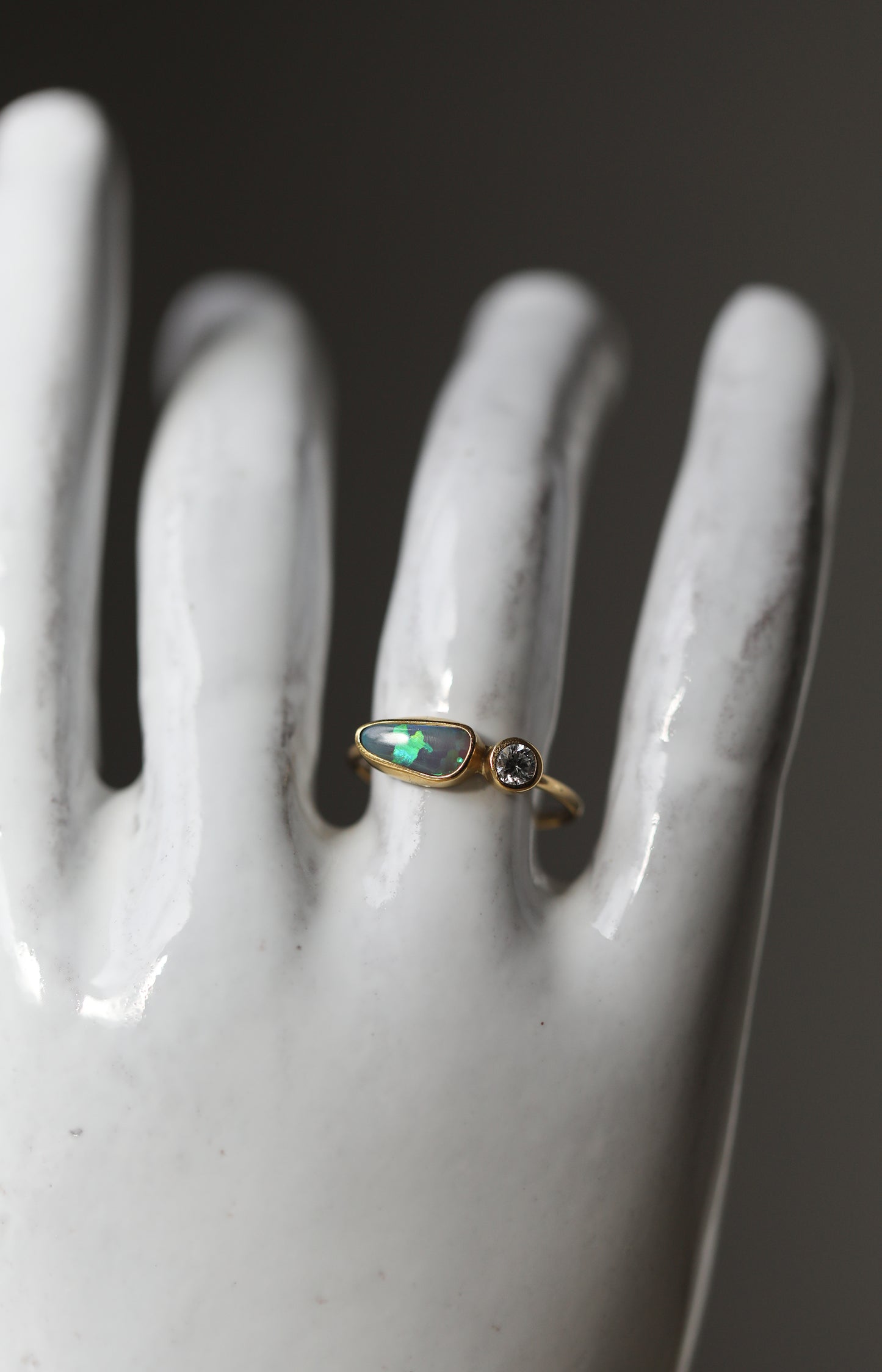 Opal & Diamond Ring