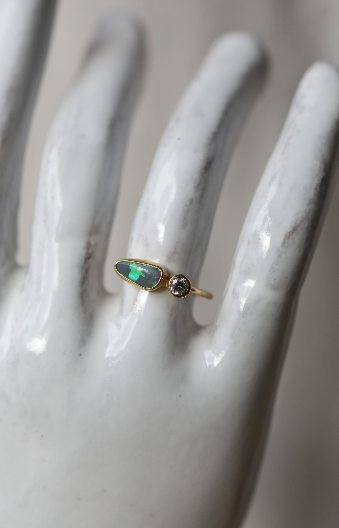 Opal & Diamond Ring