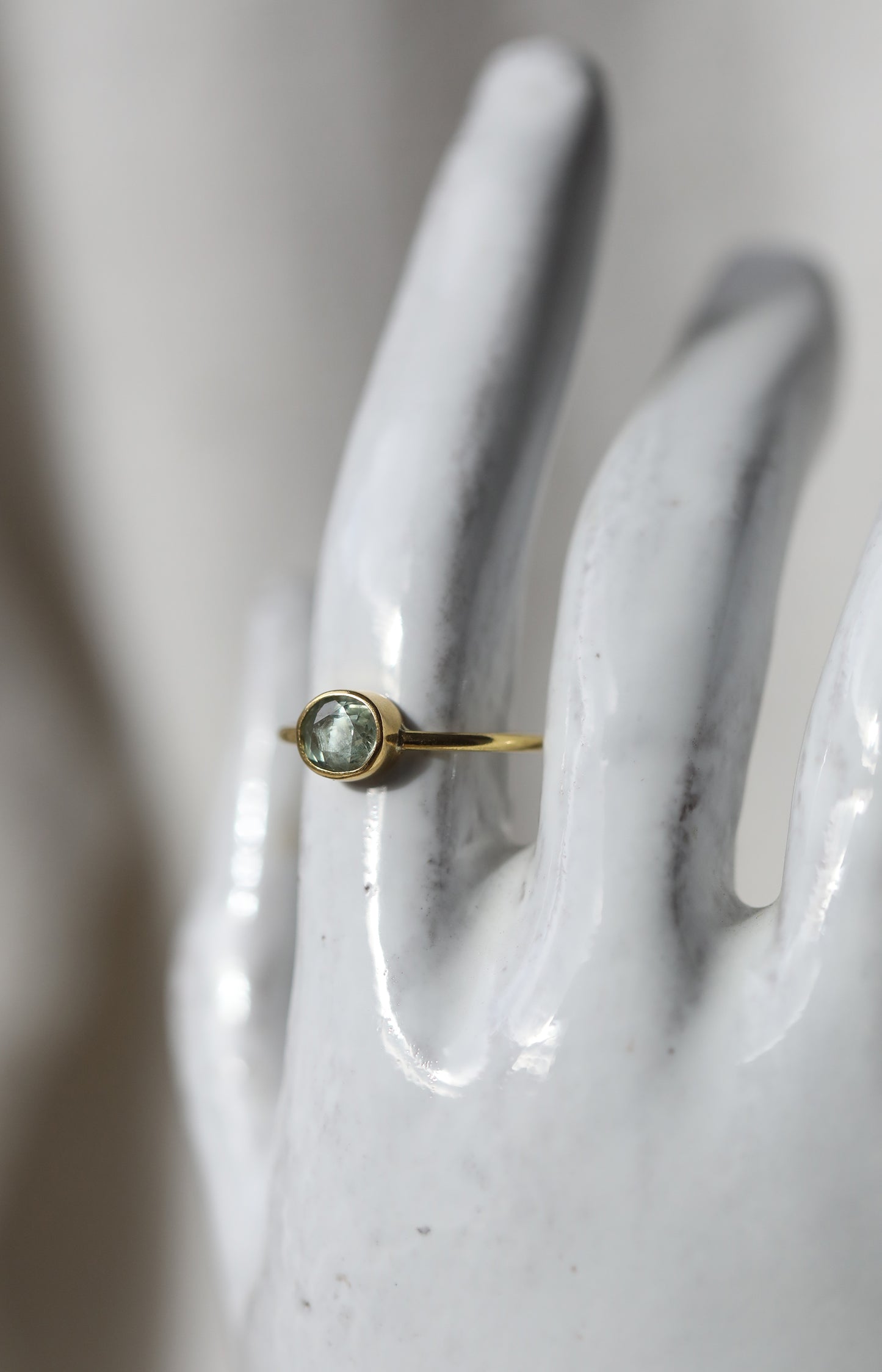 Light Green Sapphire Ring