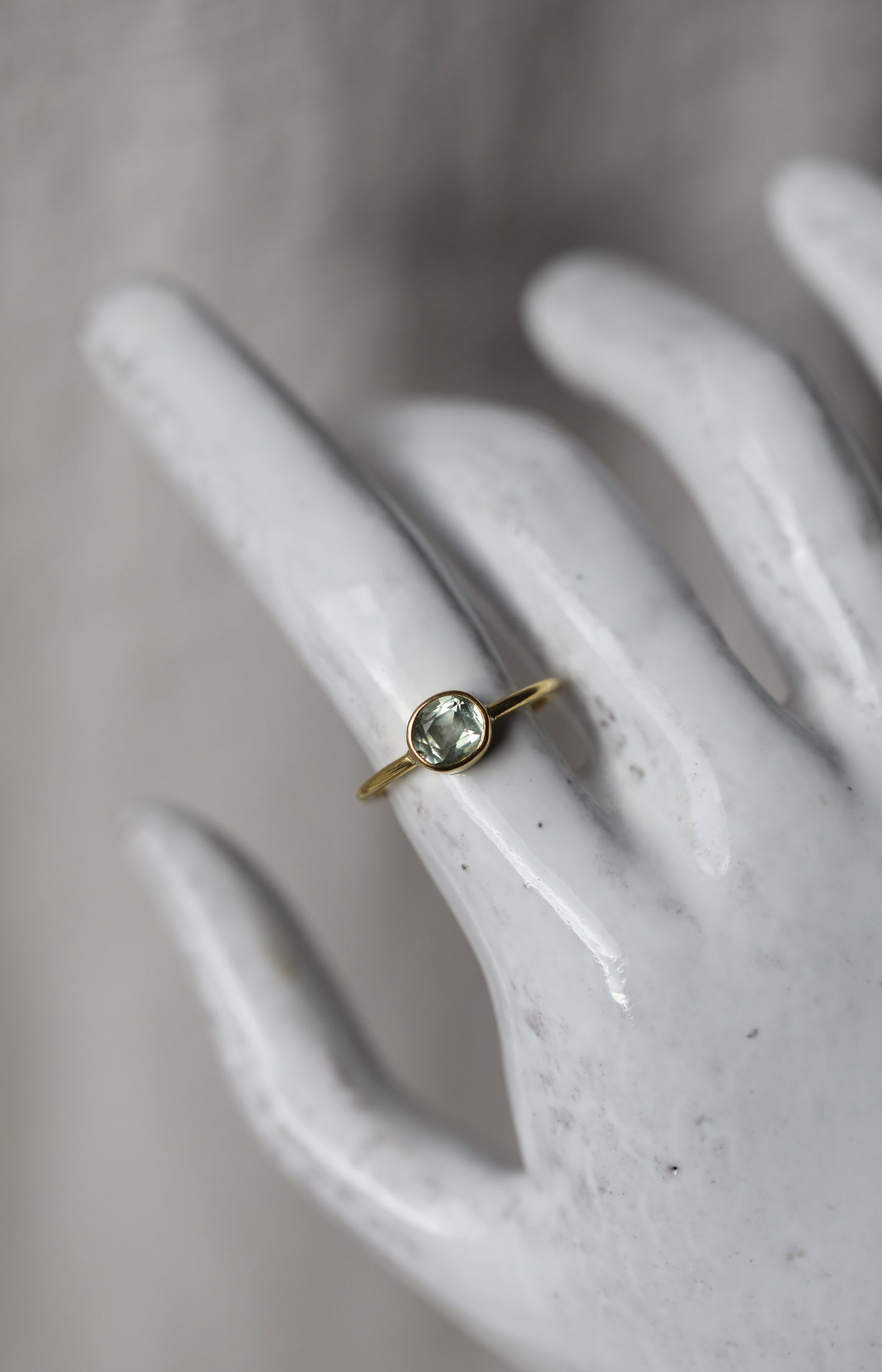 Light Green Sapphire Ring