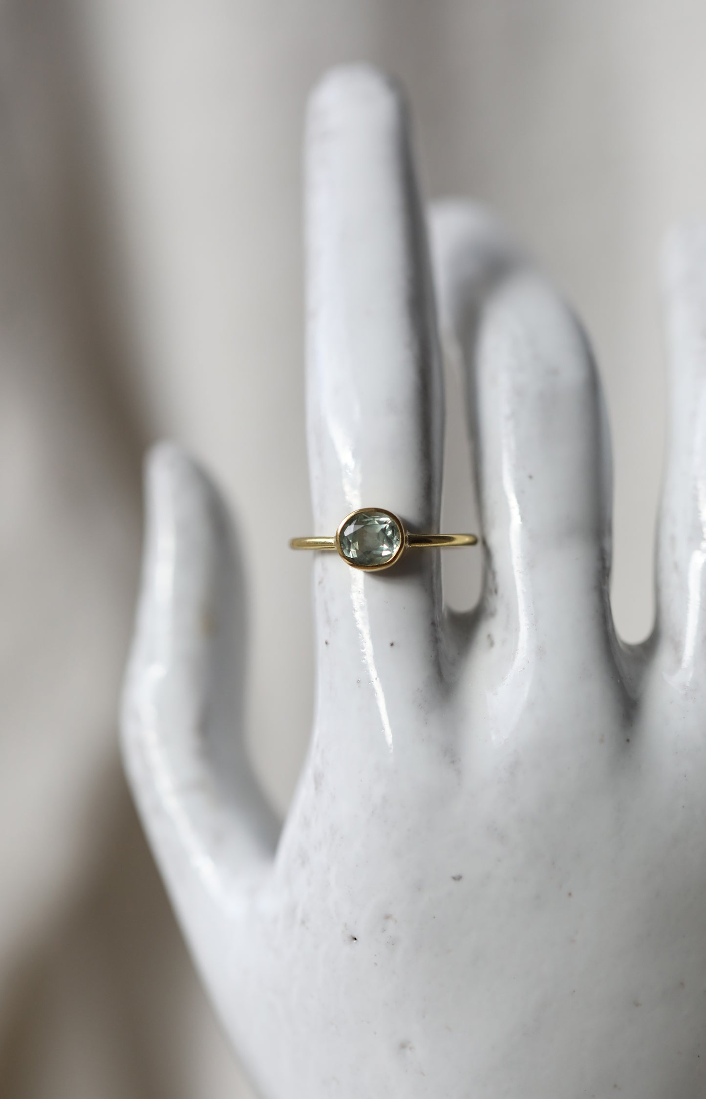 Light Green Sapphire Ring