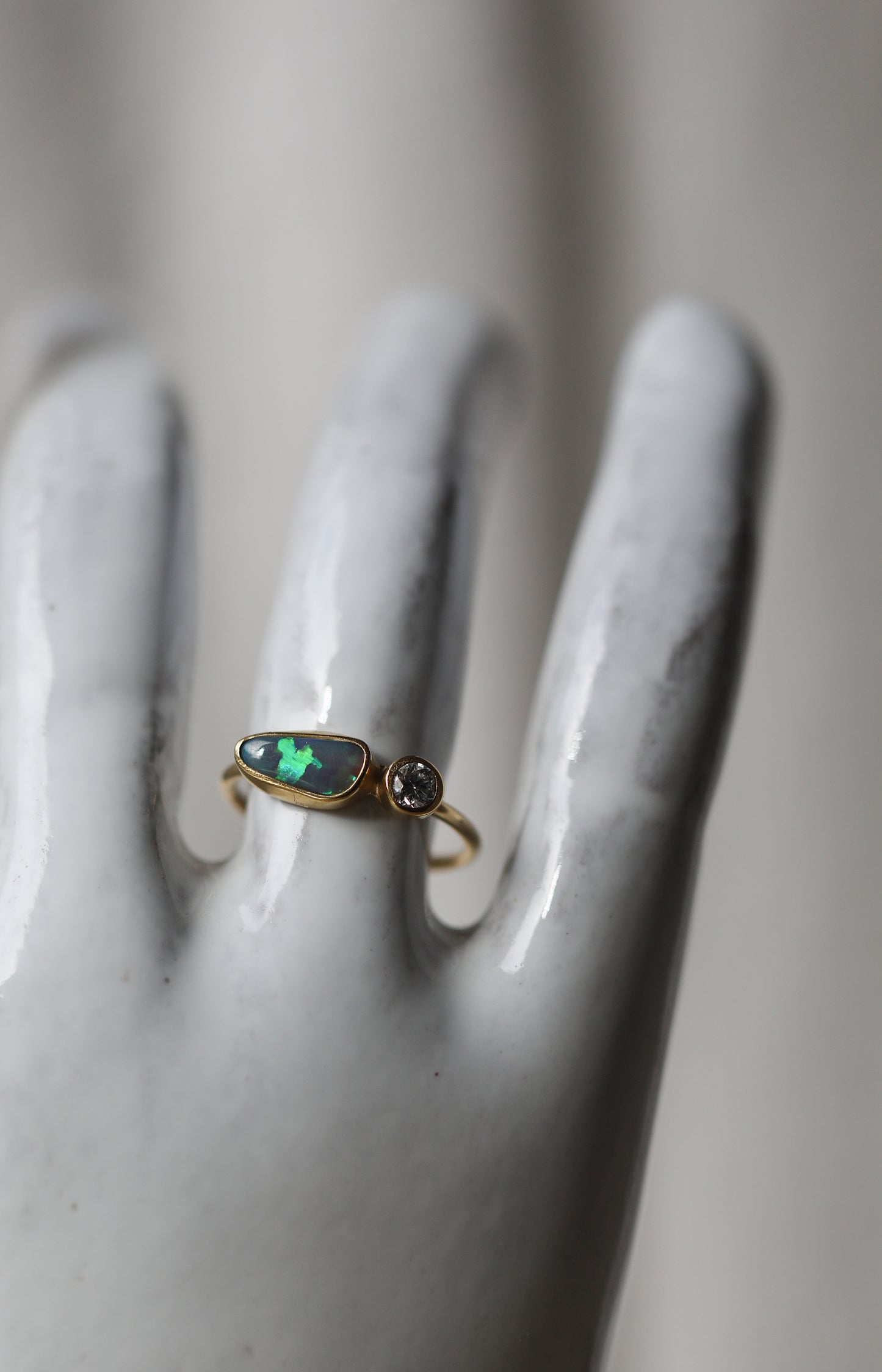 Opal & Diamond Ring