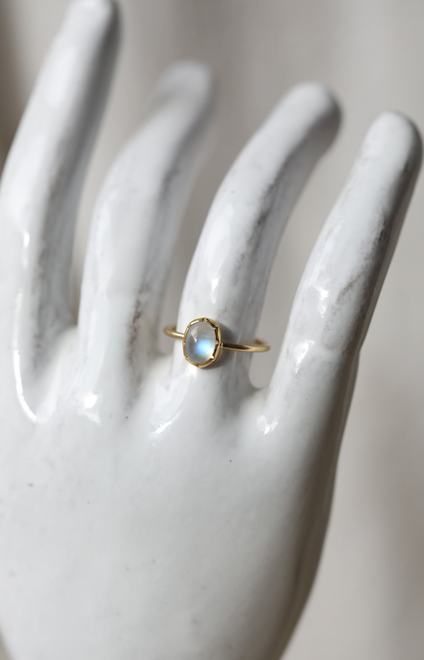 North South Moonstone Ring