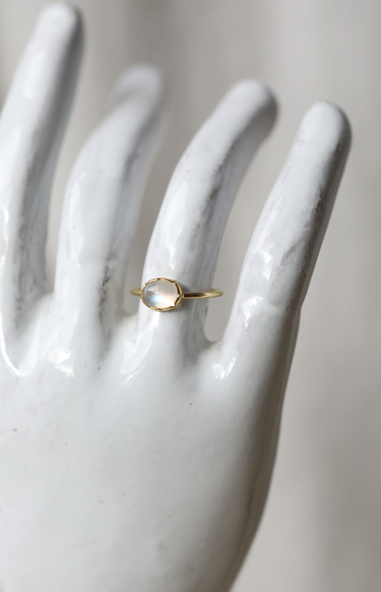 East West Moonstone Ring