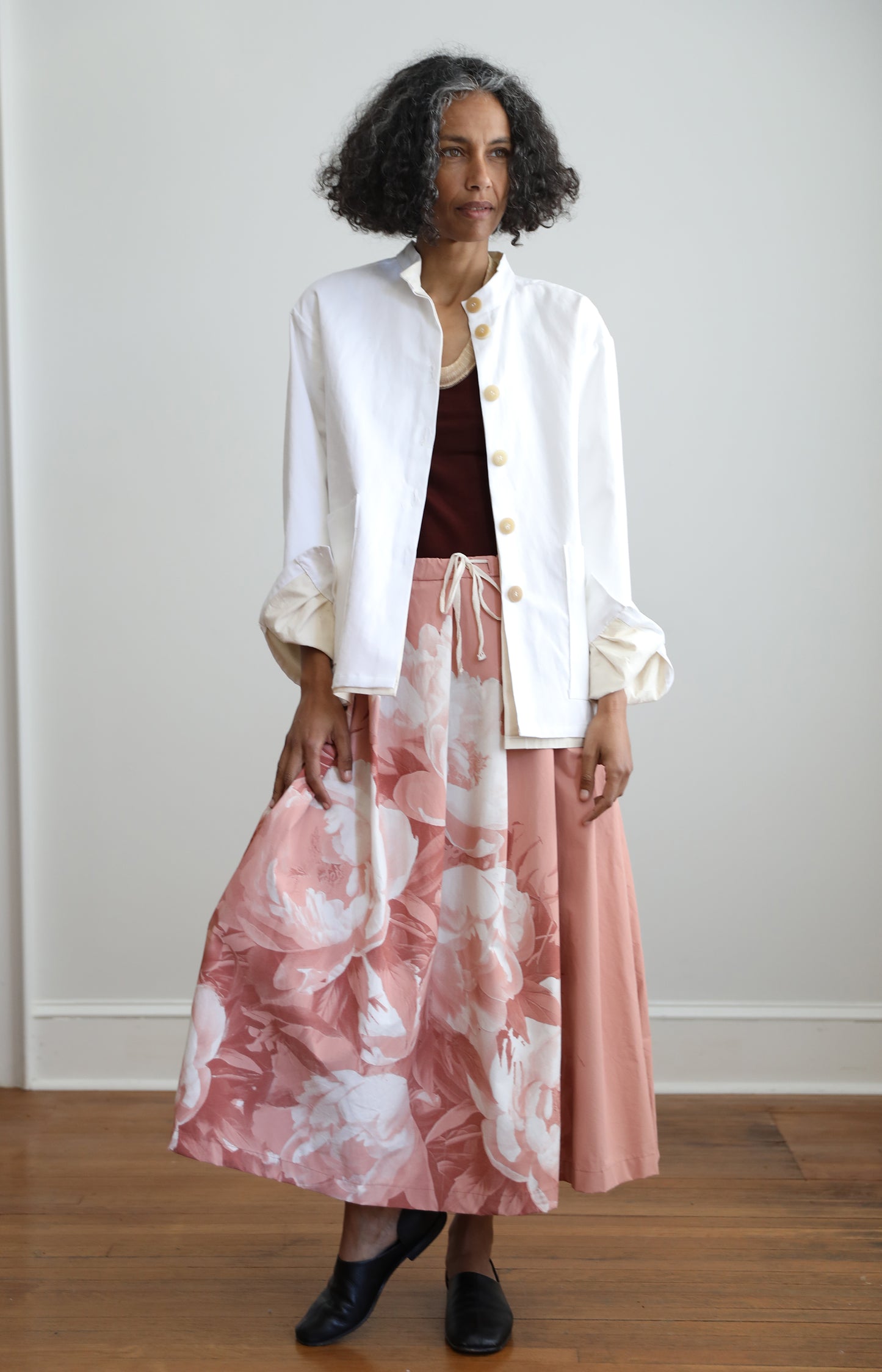 White Cotton Linen Jacket