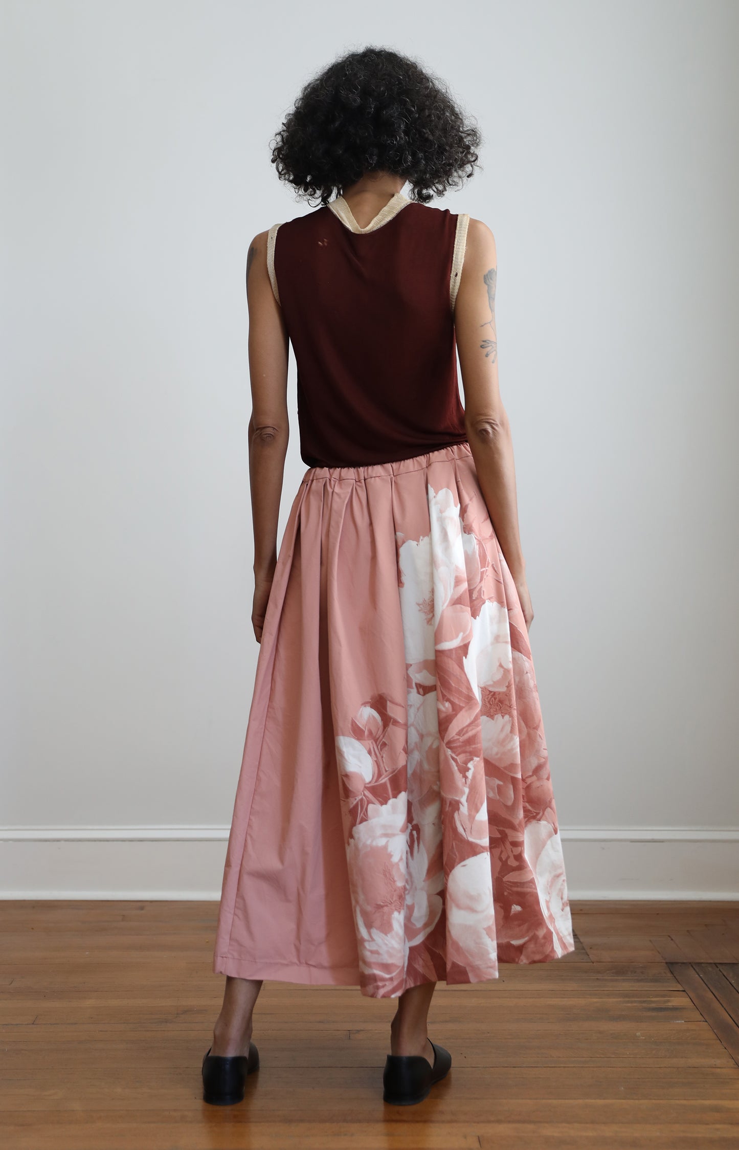 Pink Handprinted Skirt