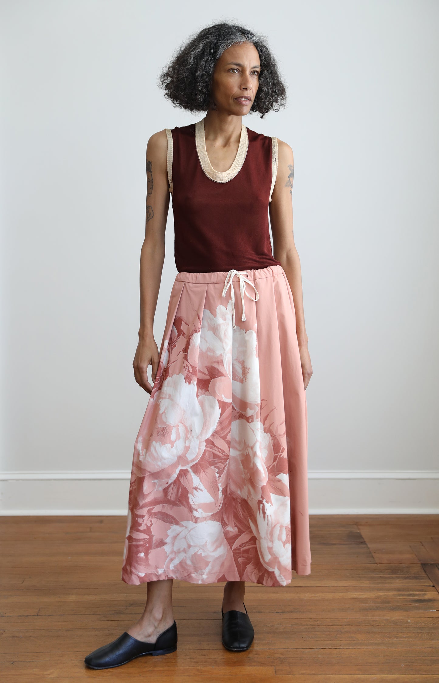 Pink Handprinted Skirt