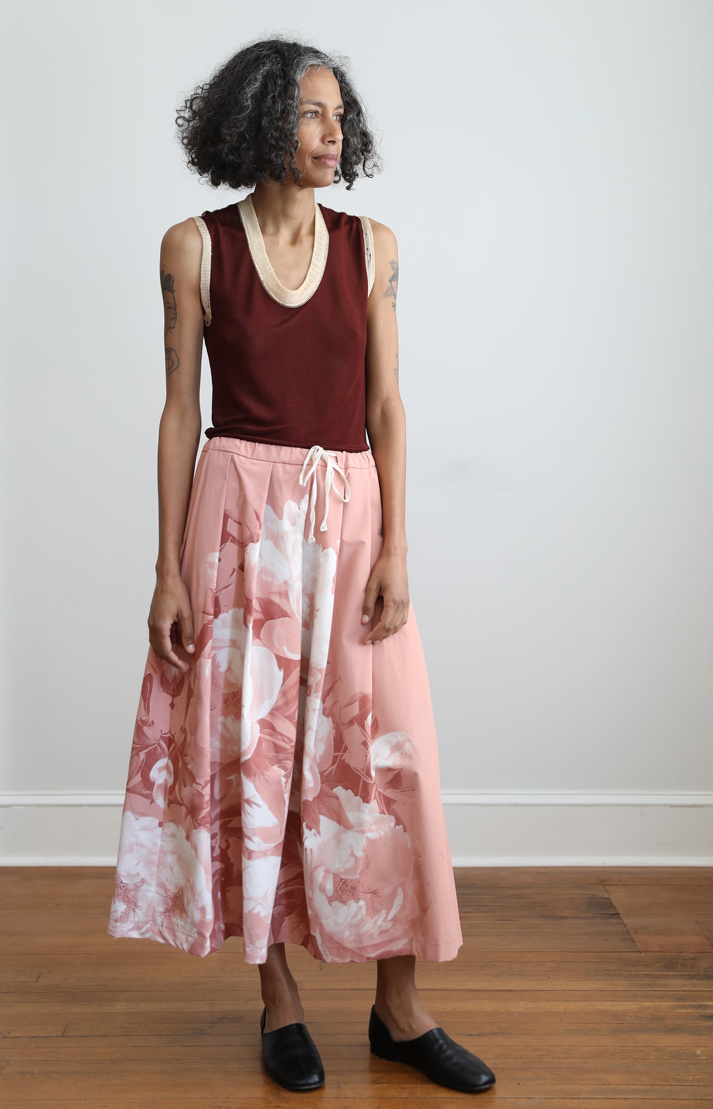 Pink Handprinted Skirt