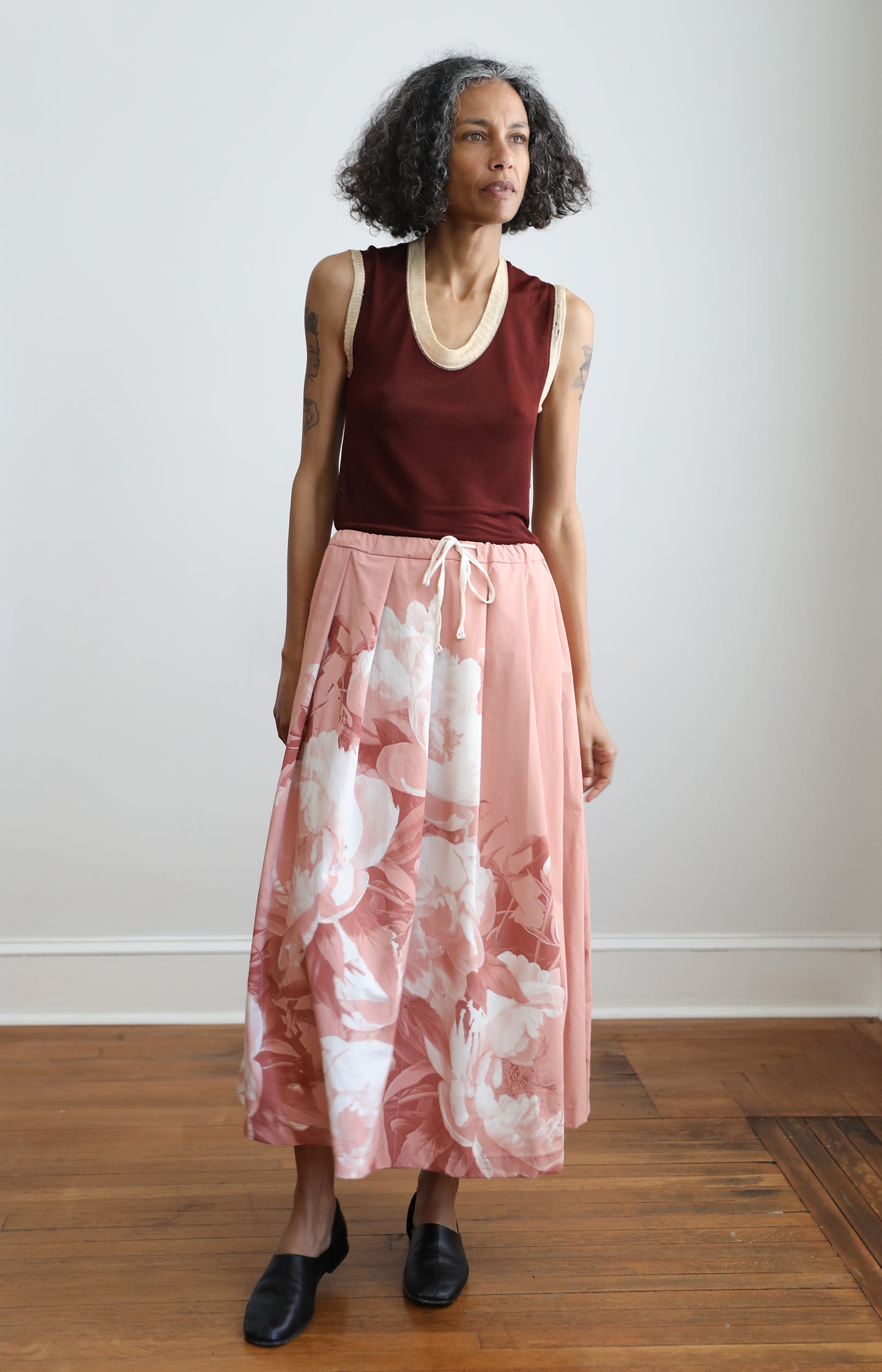 Pink Handprinted Skirt
