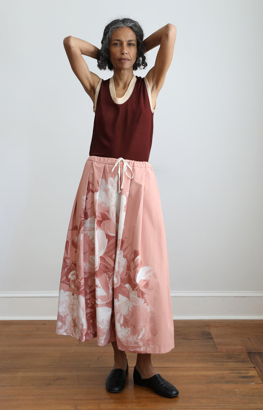 Pink Handprinted Skirt