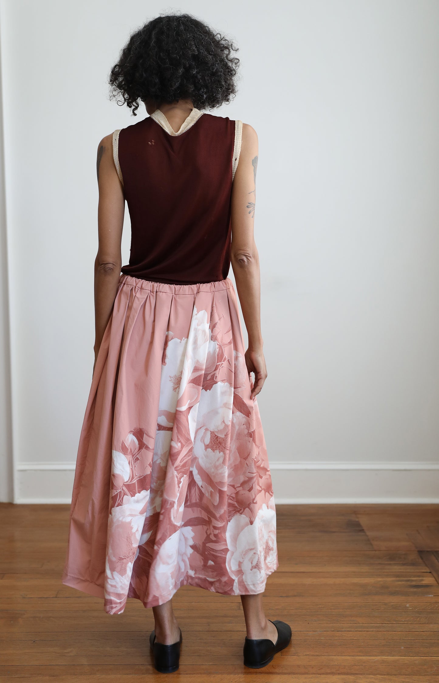 Pink Handprinted Skirt