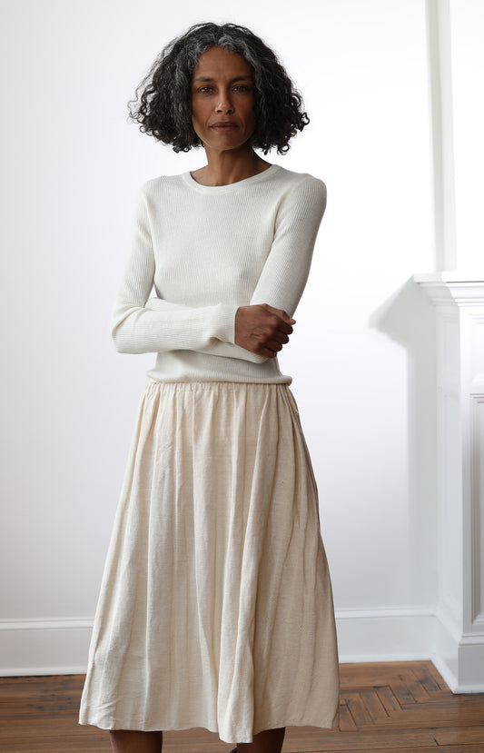 Parchment Cashmere Tee