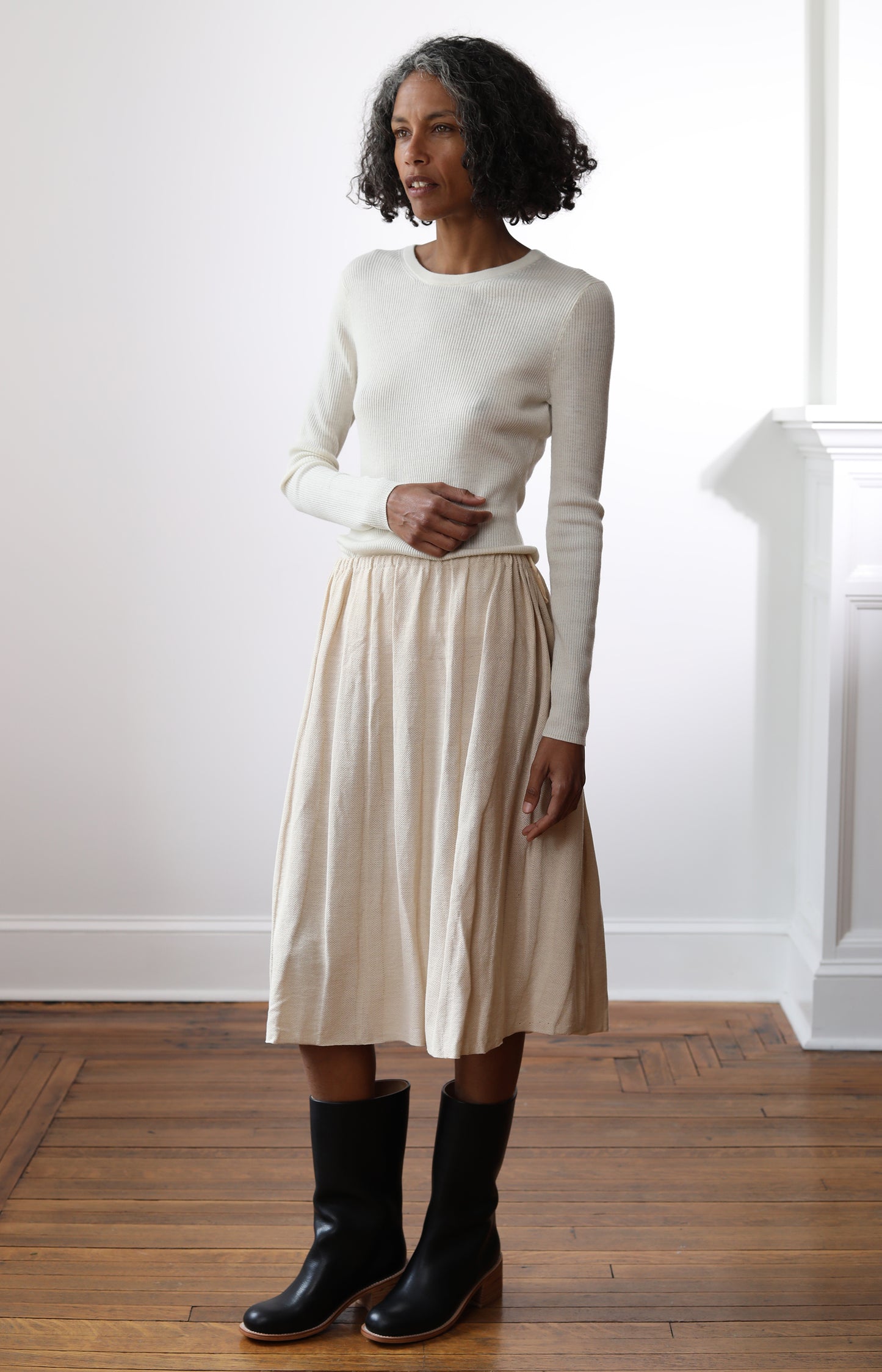 Parchment Cashmere Tee
