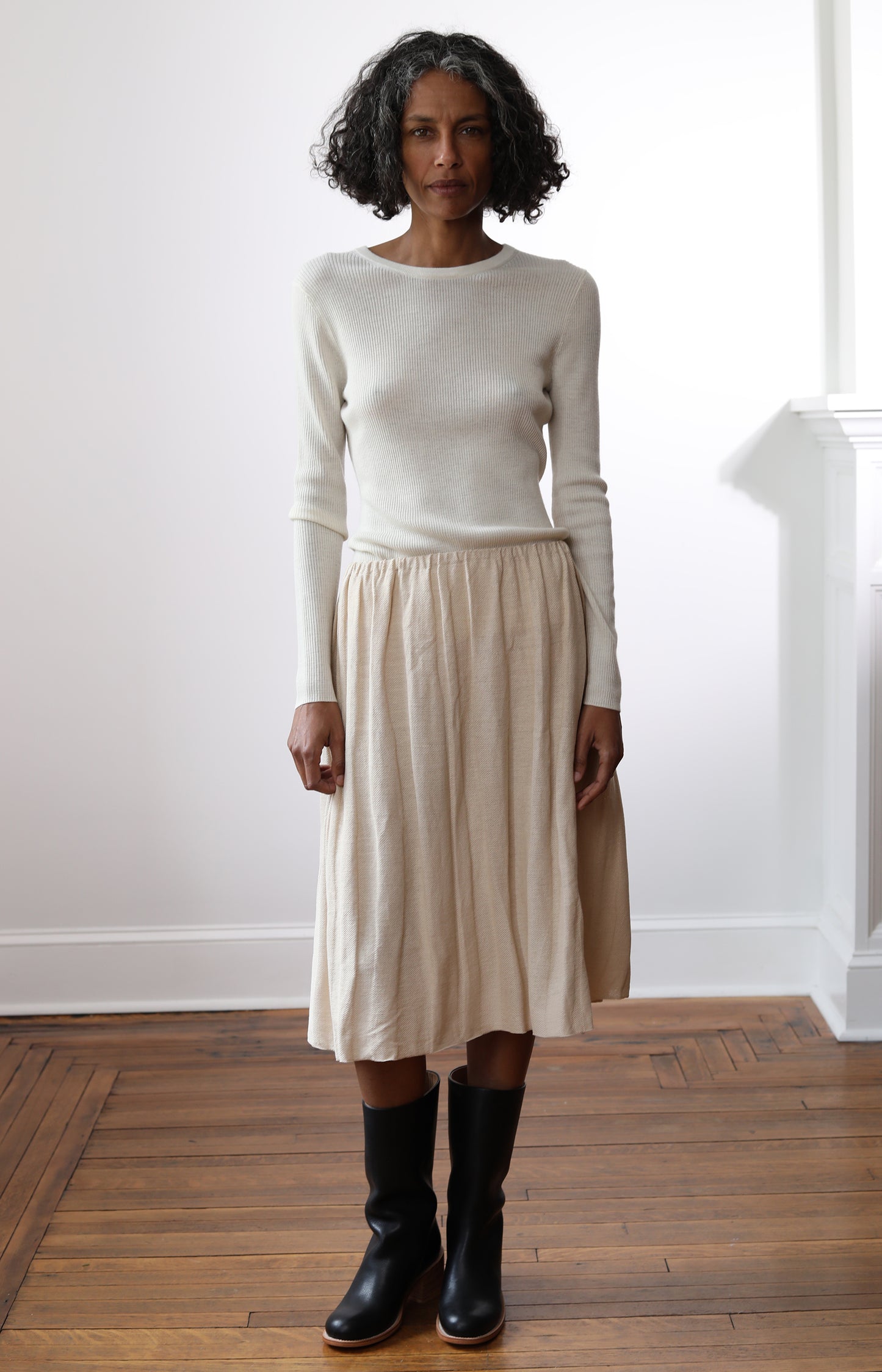 Parchment Cashmere Tee