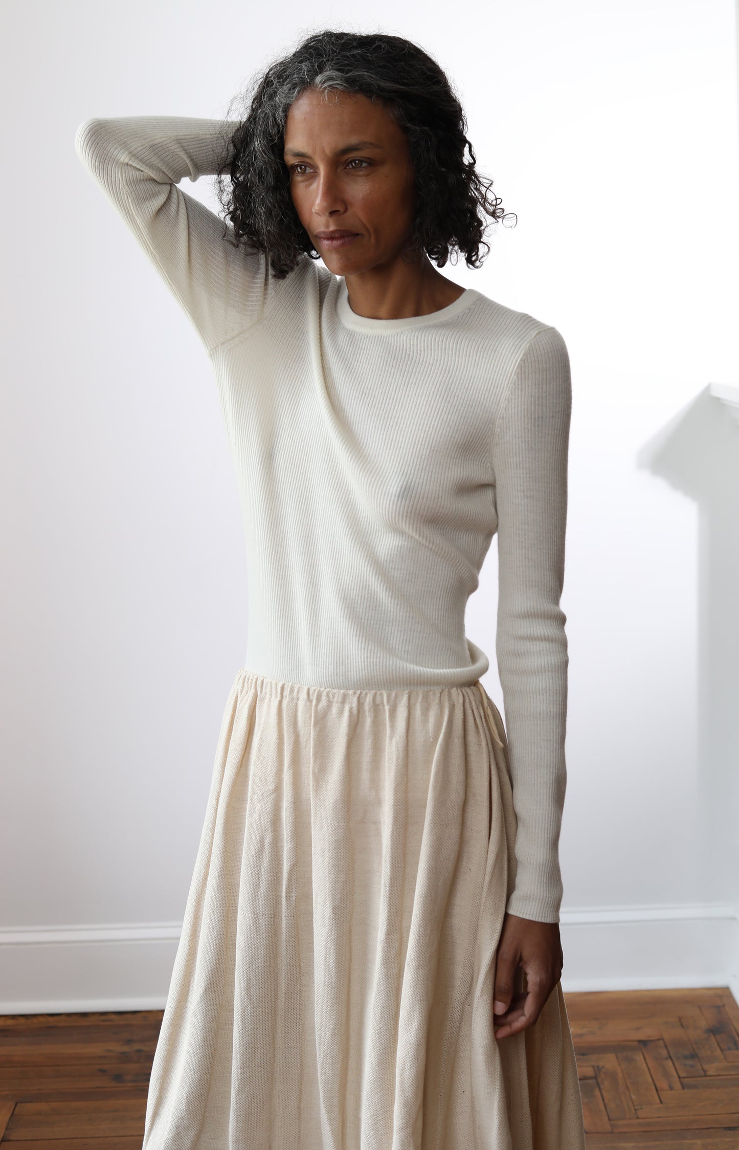 Parchment Cashmere Tee