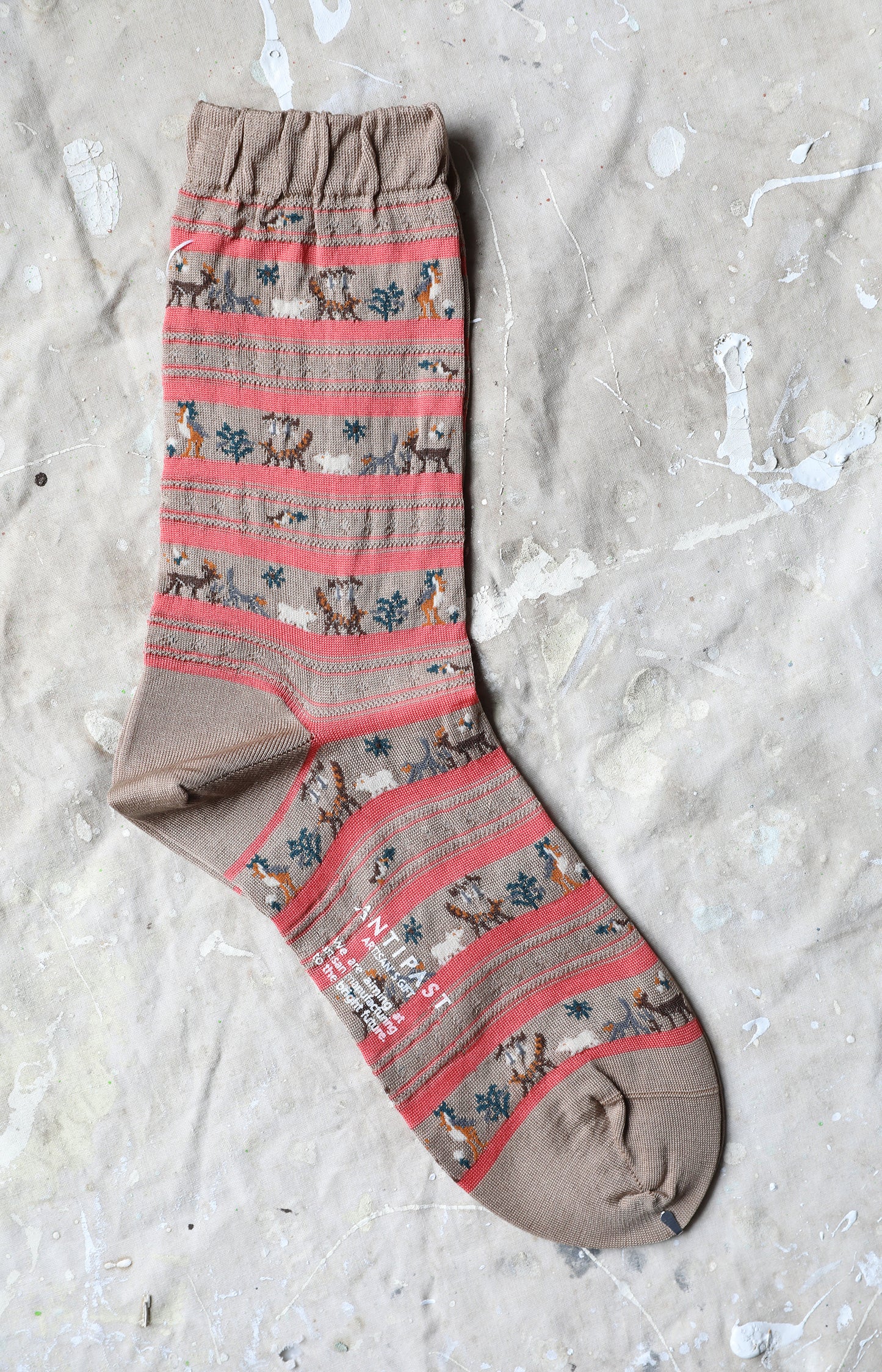 Beige Parade Safari Socks