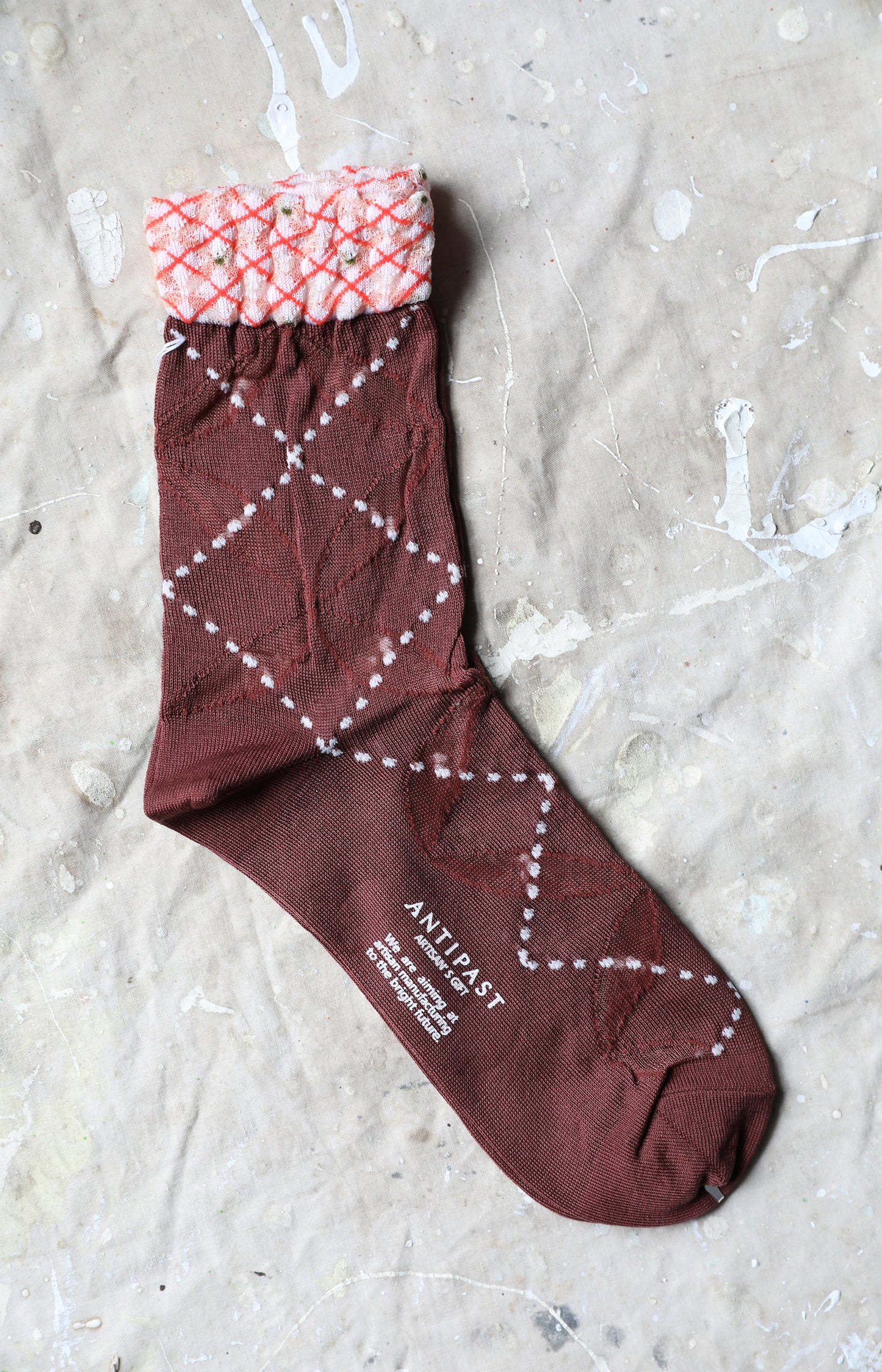 Brown Argyle Socks