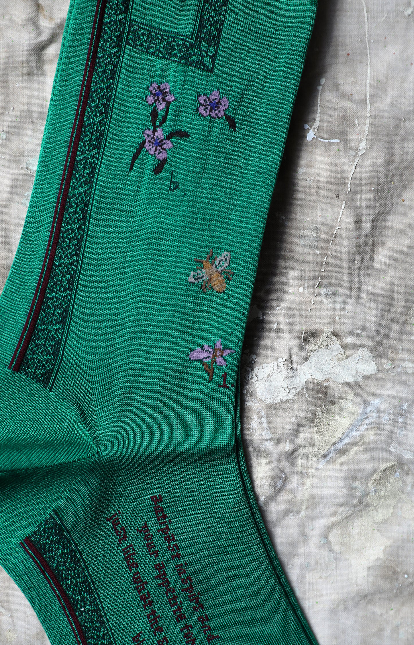 Green Botanical Socks