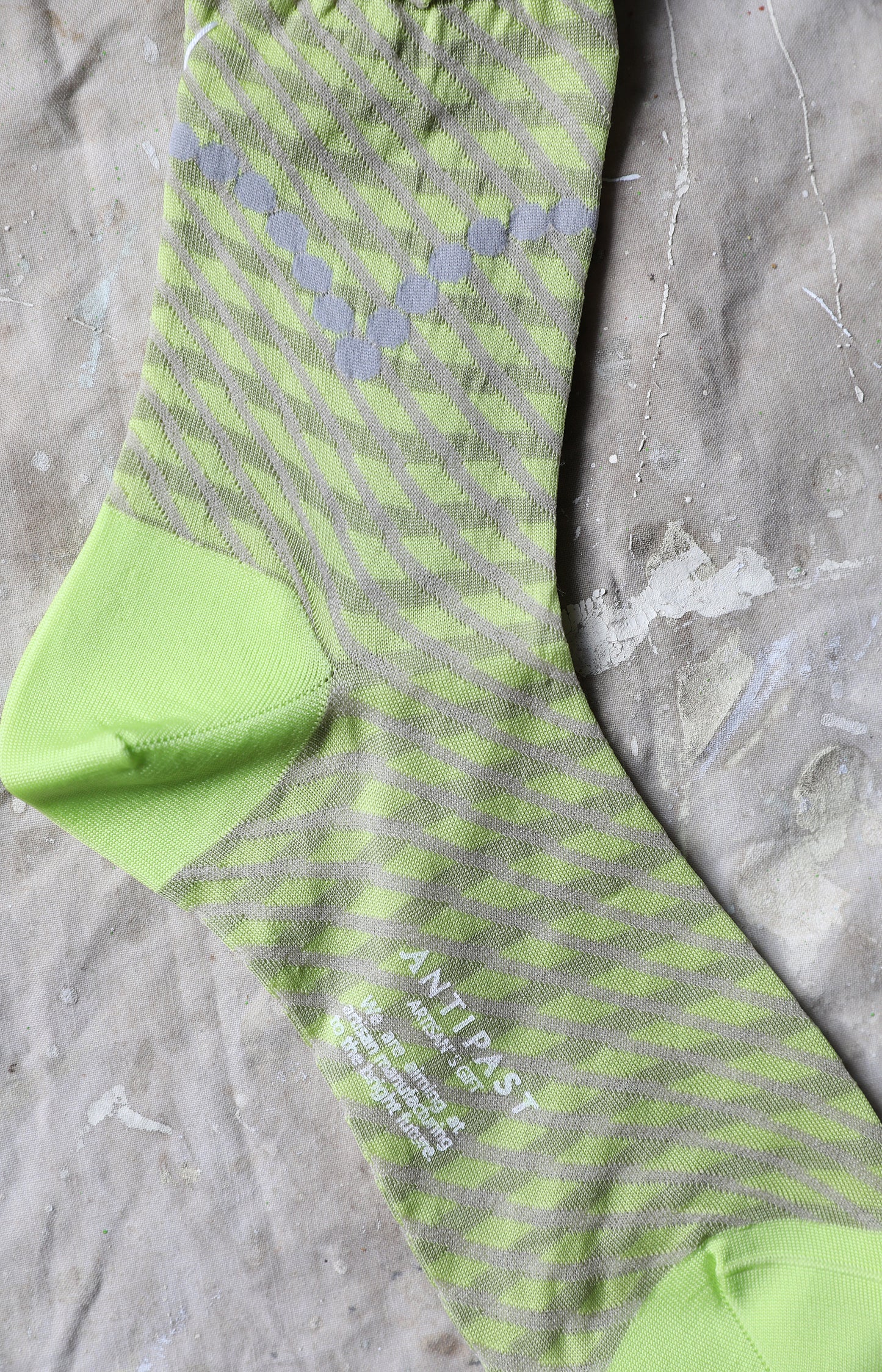 Green Candy Check Socks