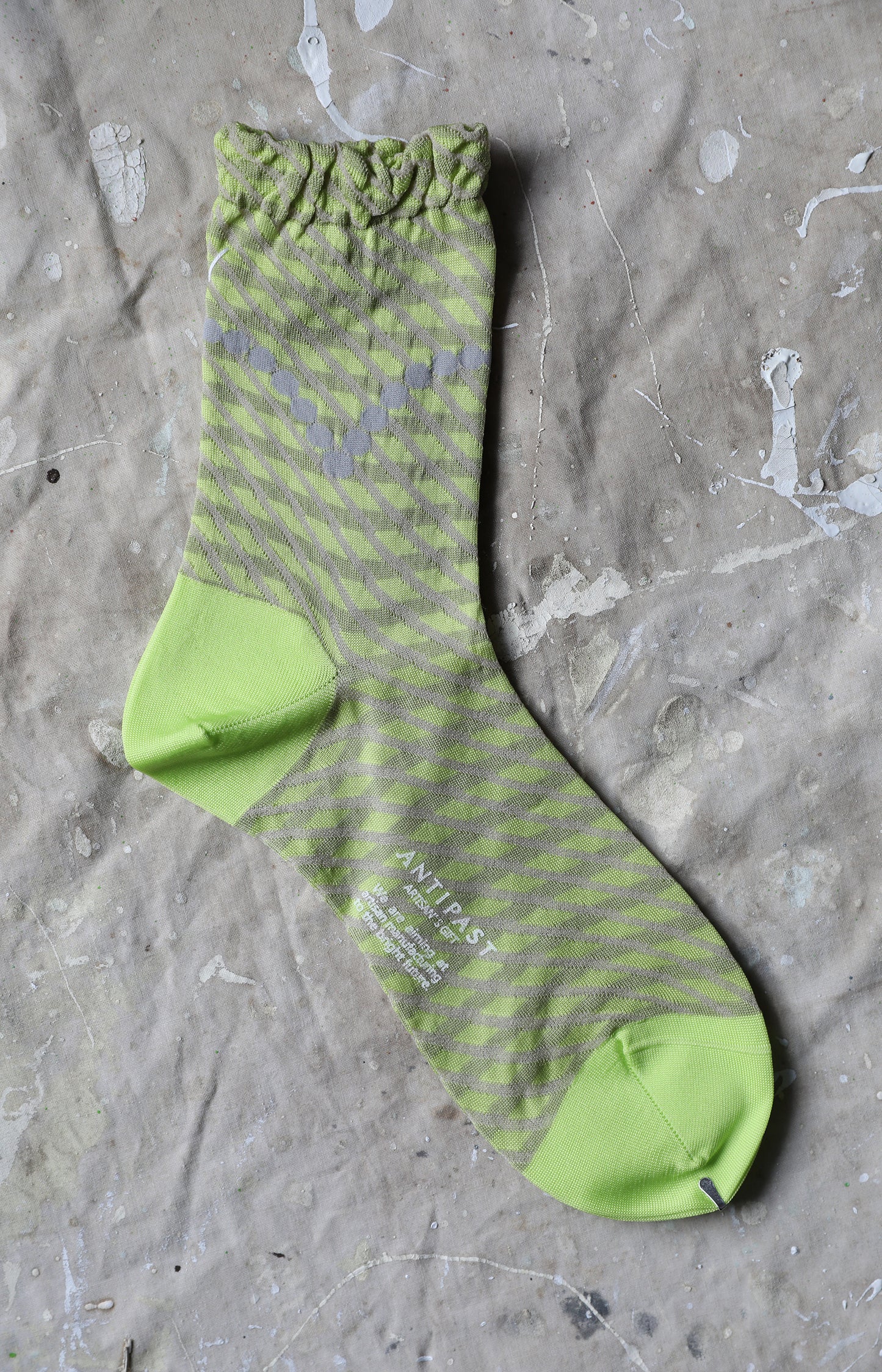 Green Candy Check Socks