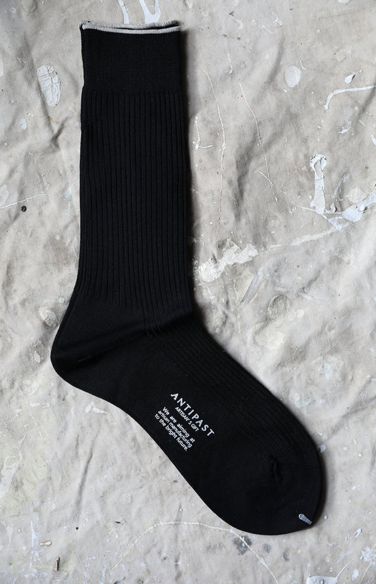 Black Rib Socks