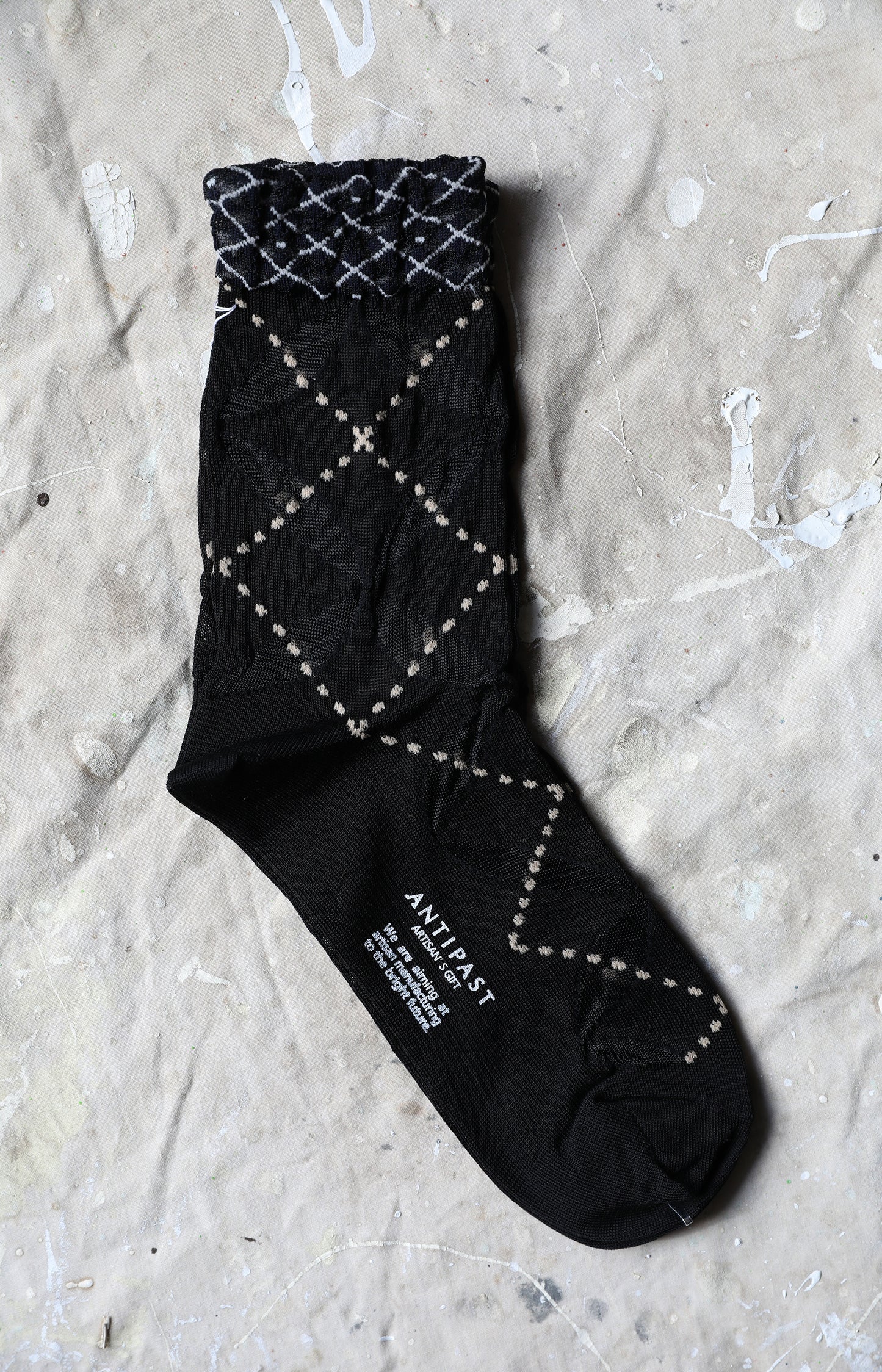 Black Argyle Socks