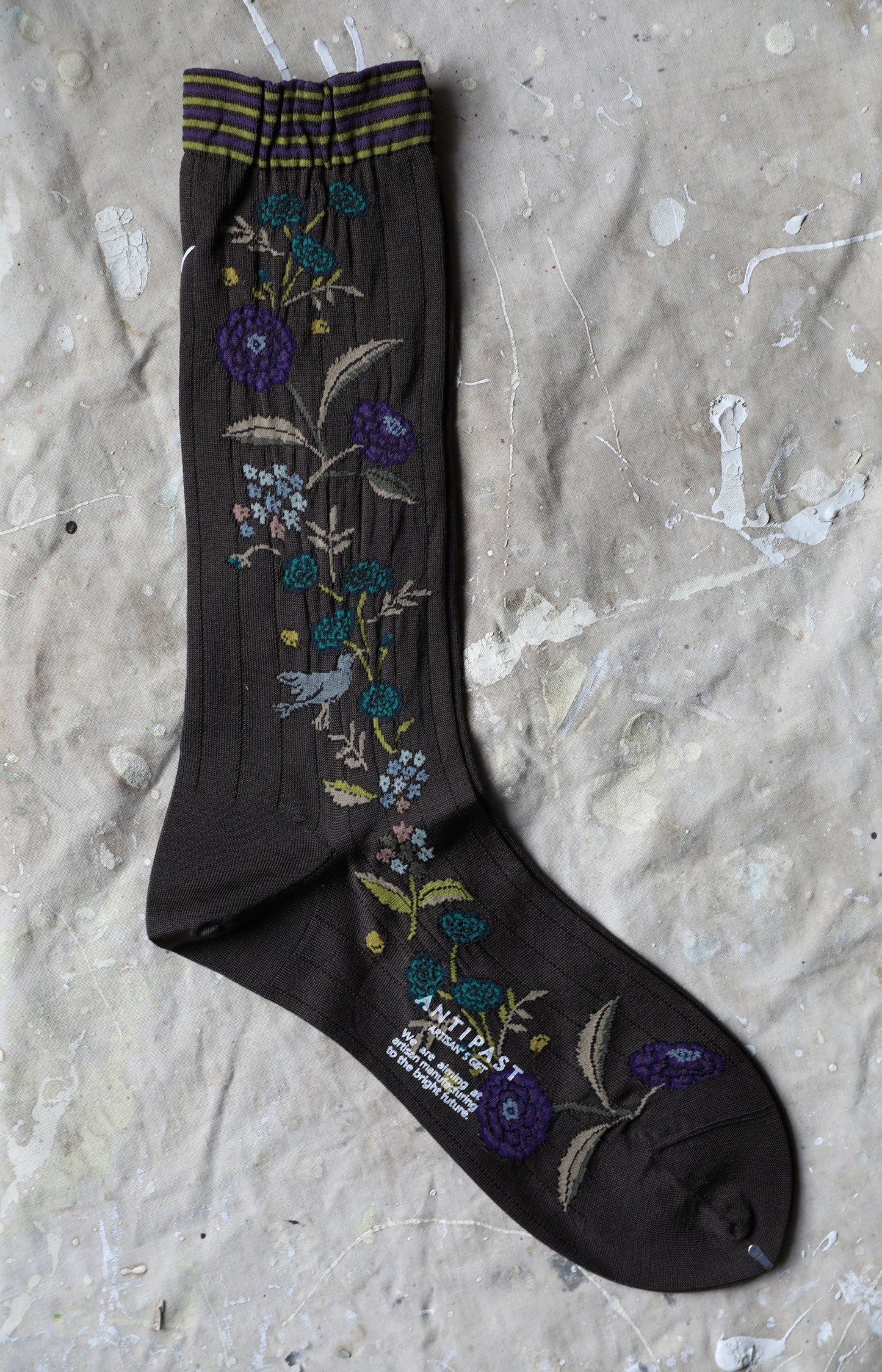 Brown Bouquet Socks