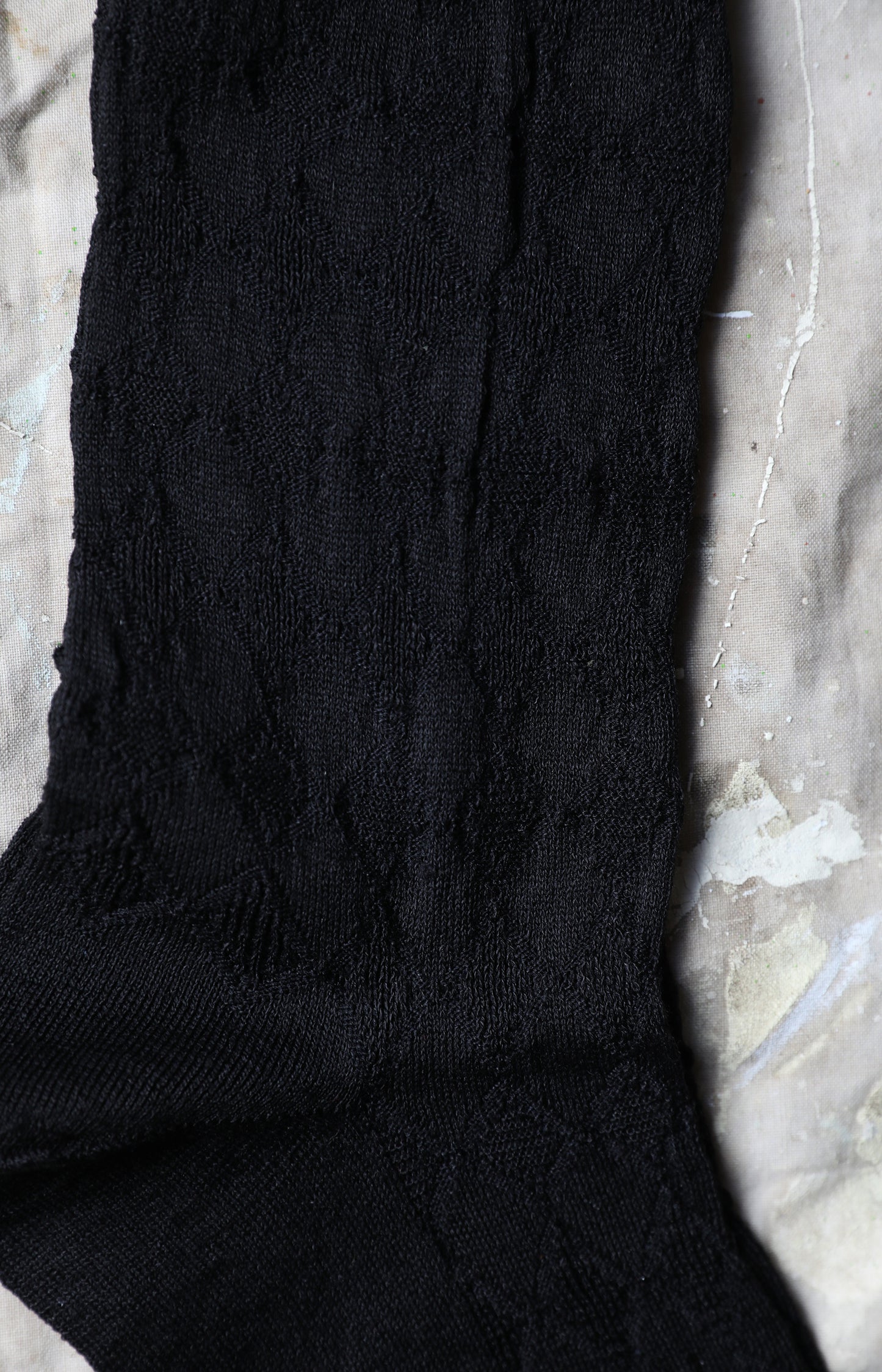 Black Linen Links Socks