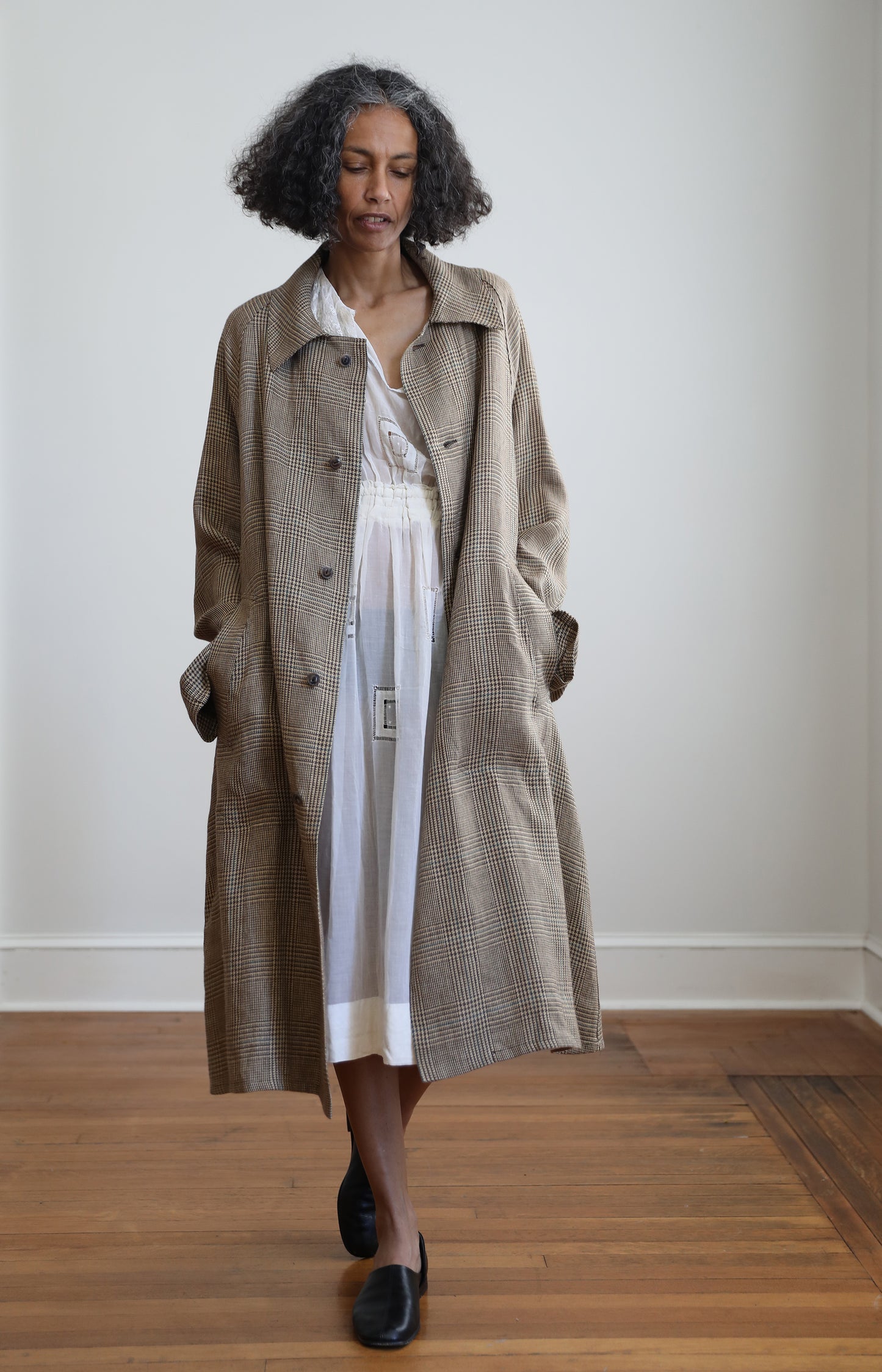 Tan Glen Check Glean Coat