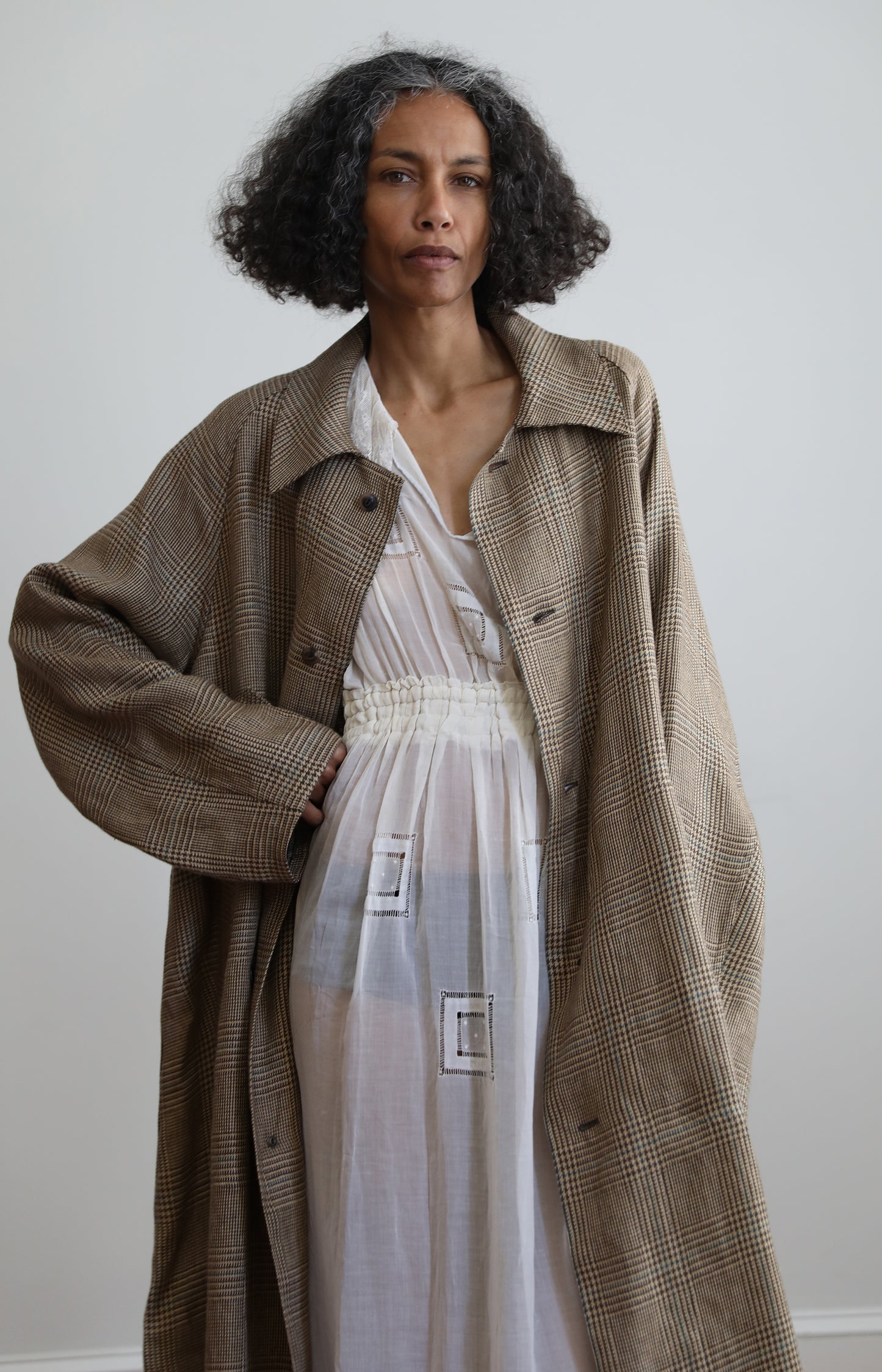 Tan Glen Check Glean Coat