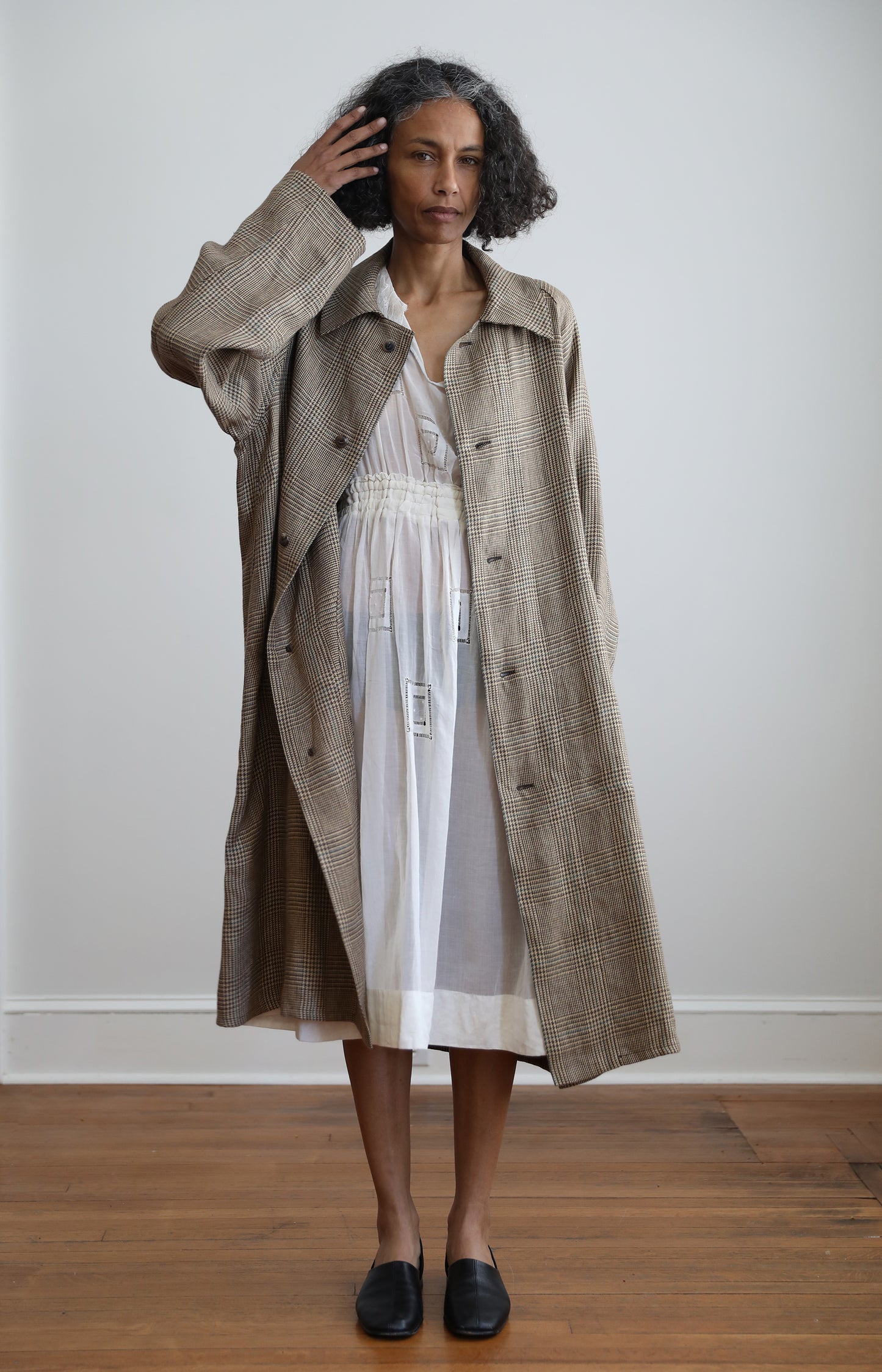 Tan Glen Check Glean Coat