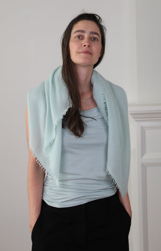 Pale Seafoam Cashmere Scarf