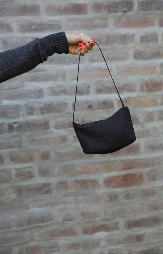 Deep Brown Quilted Corset Bag