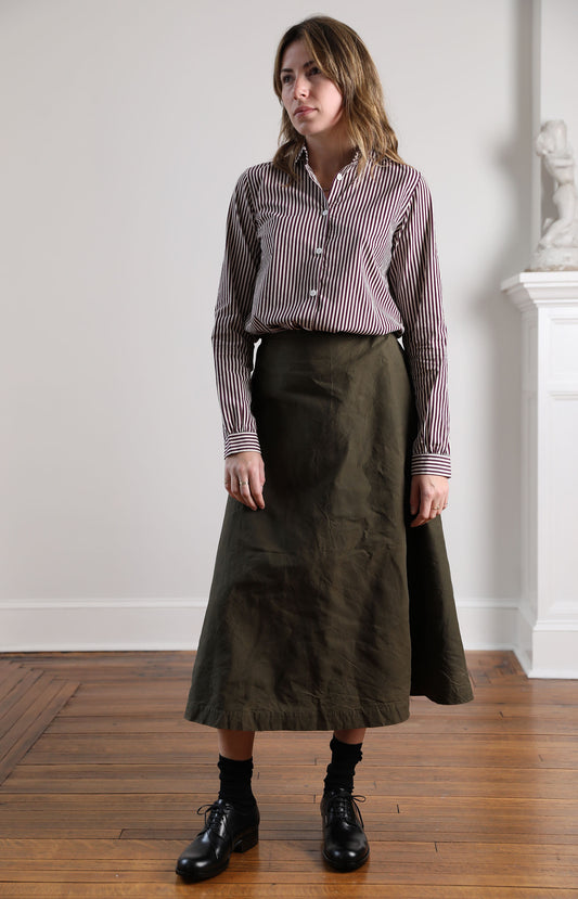 Khaki Cotton Jeany Skirt