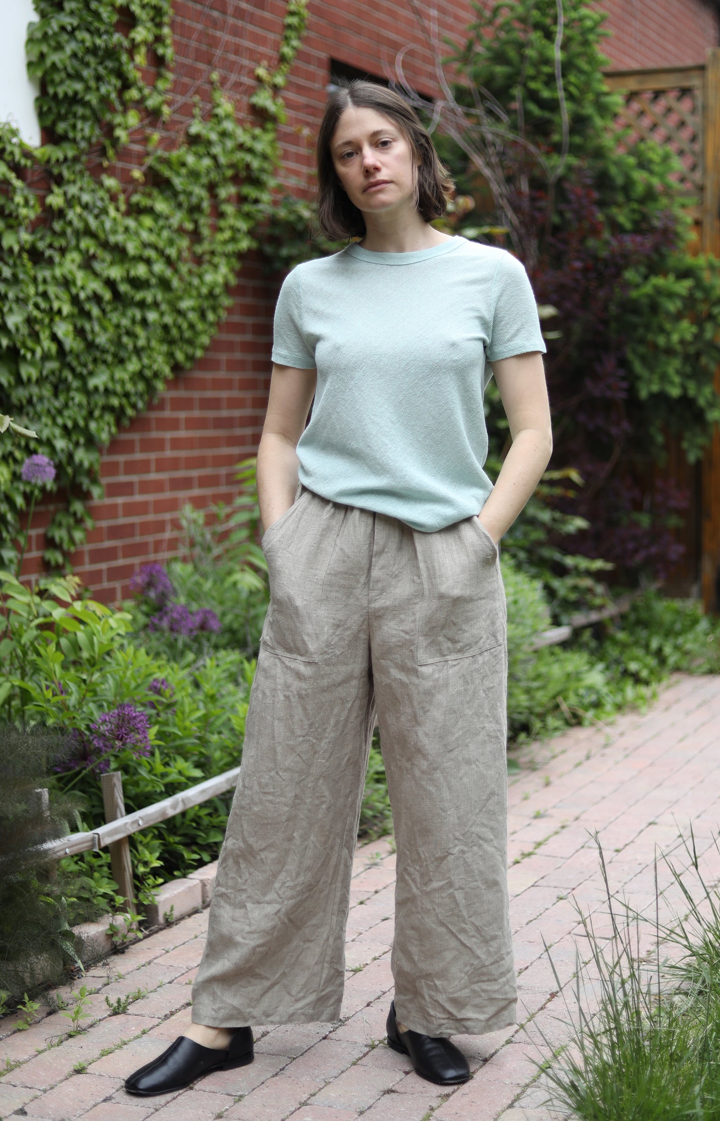Aqua Hemp Crew Tee