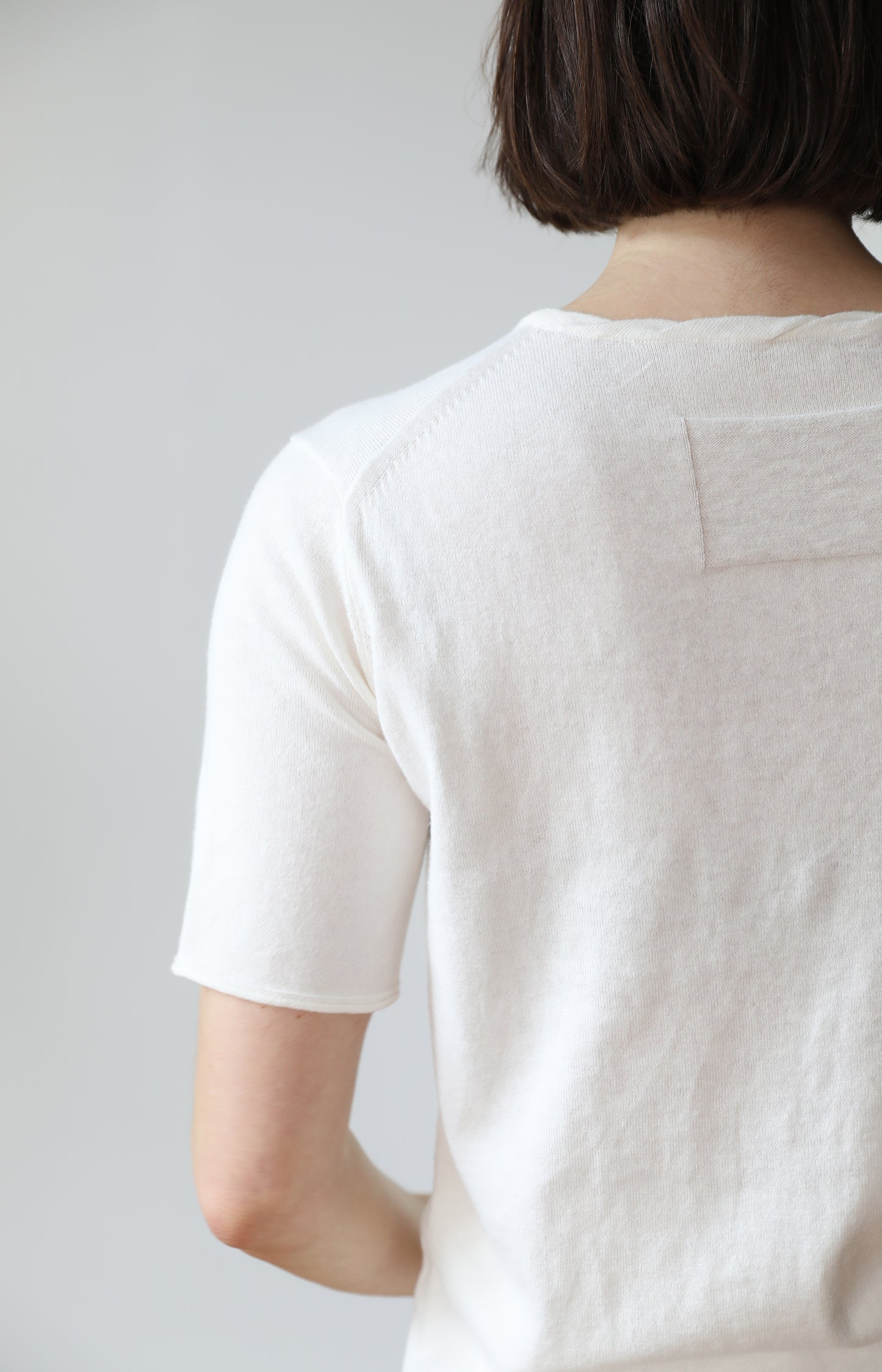 White Cotton Cashmere Tee