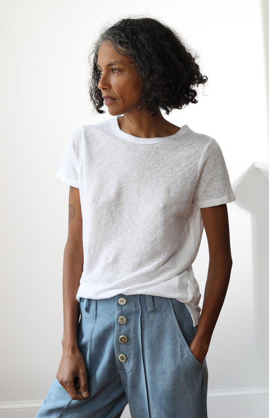 White Hemp Crew Tee