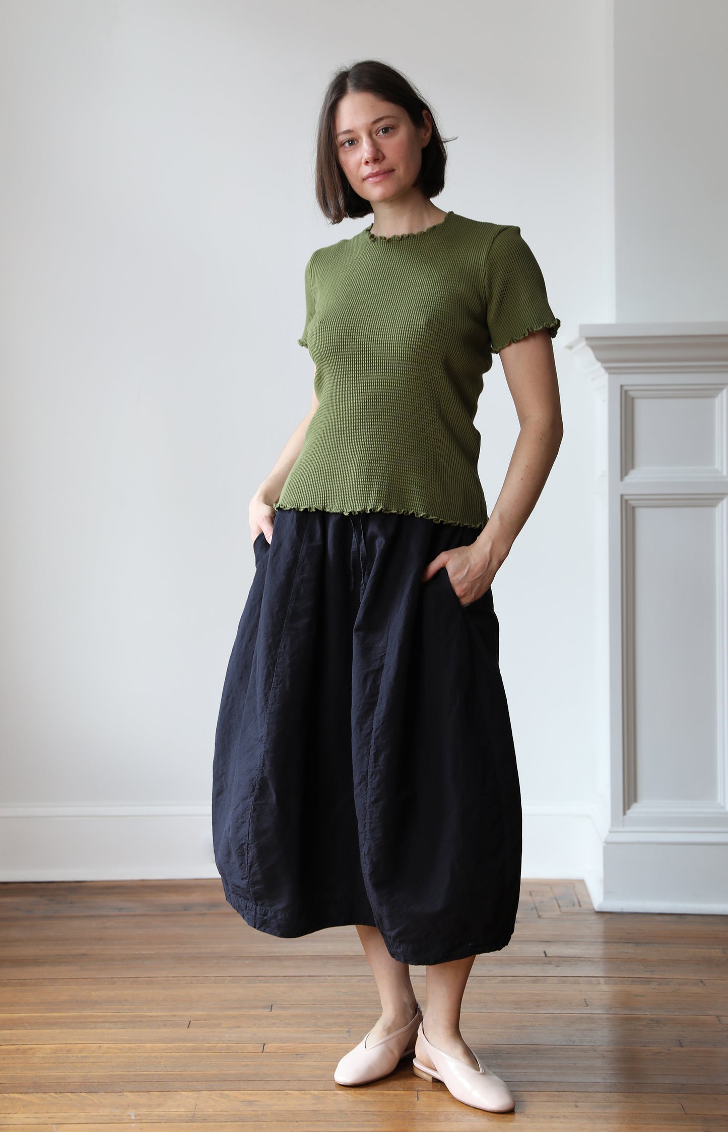 Olive Waffle Short Sleeve Tee