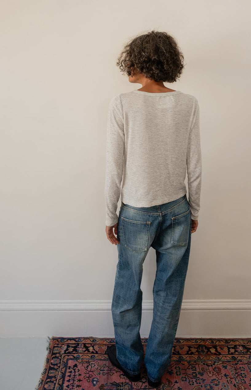 Heather Grey Double Face Cardigan