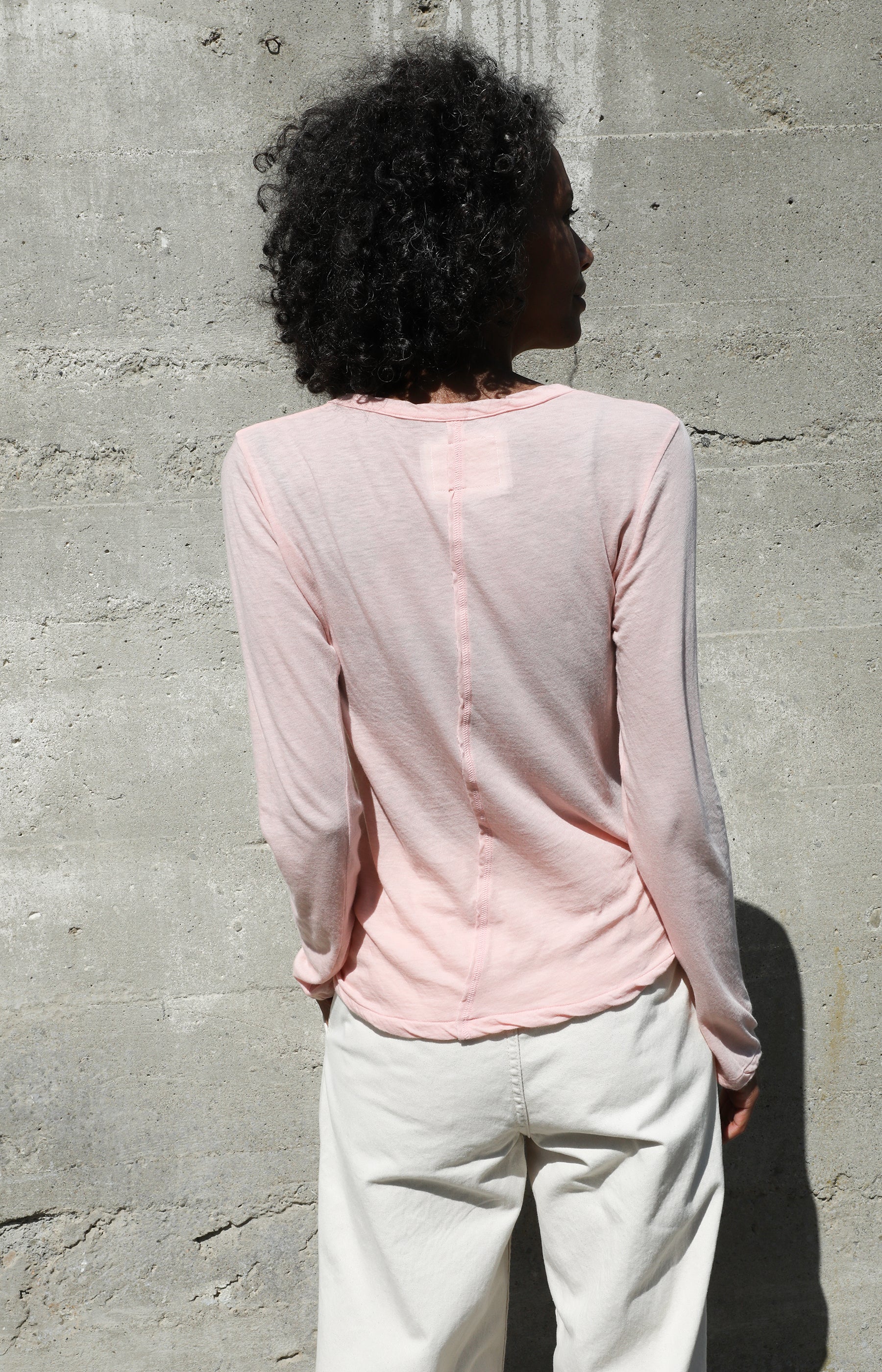Pink Taupe Jersey Crew Tee