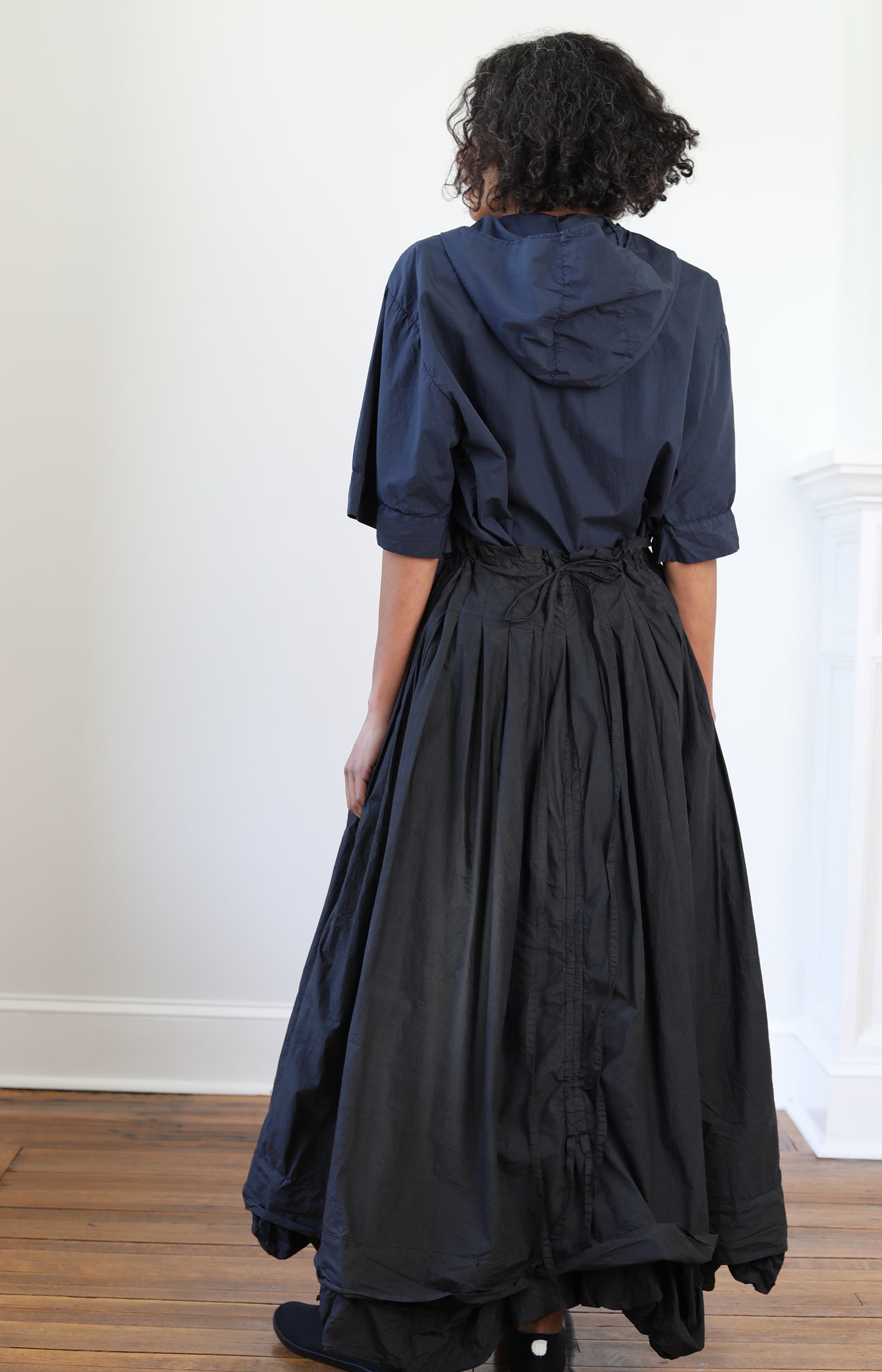 Black Cotton Sunflower Skirt