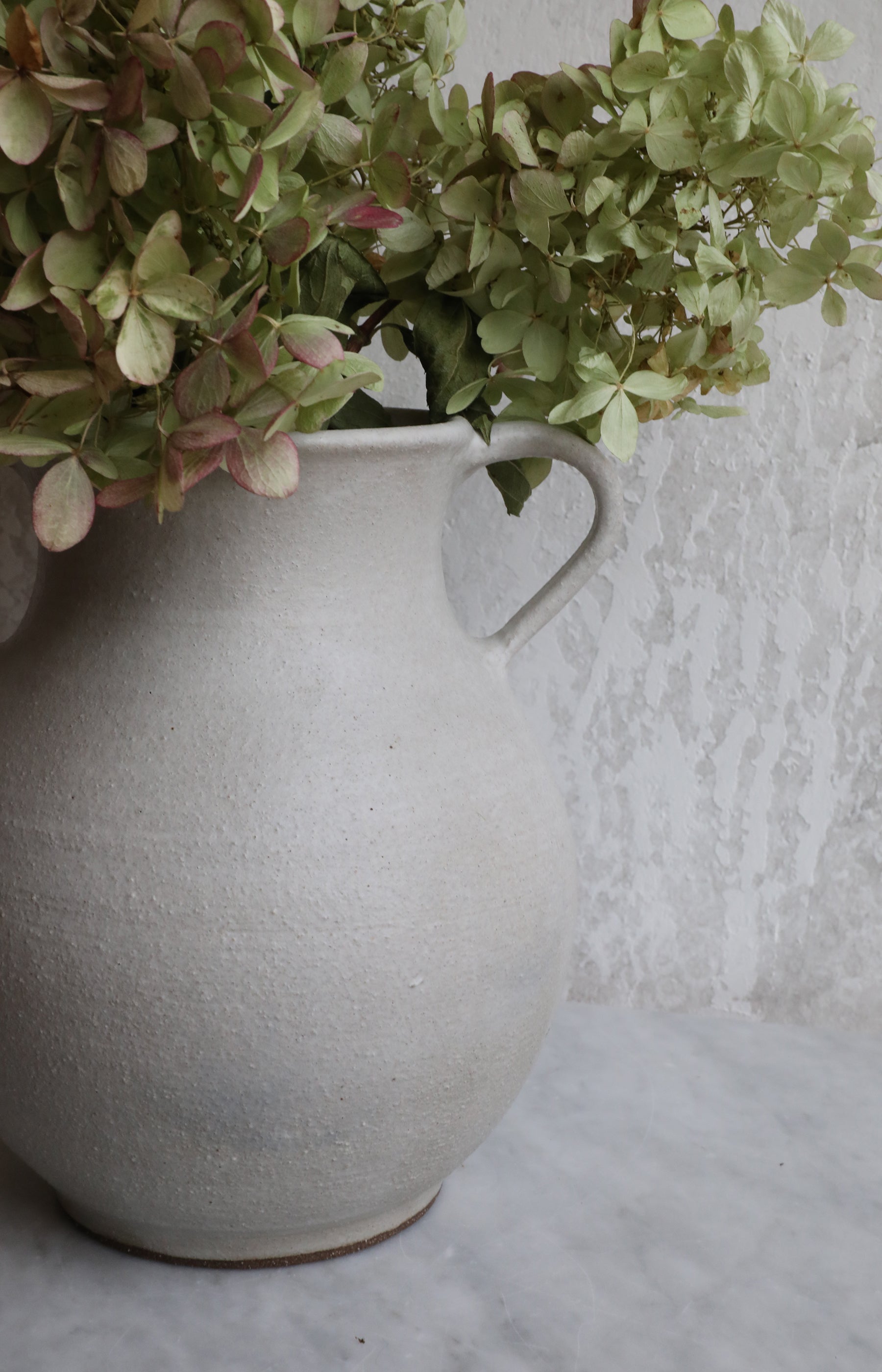 Grey Ceramic Double Handled Vase