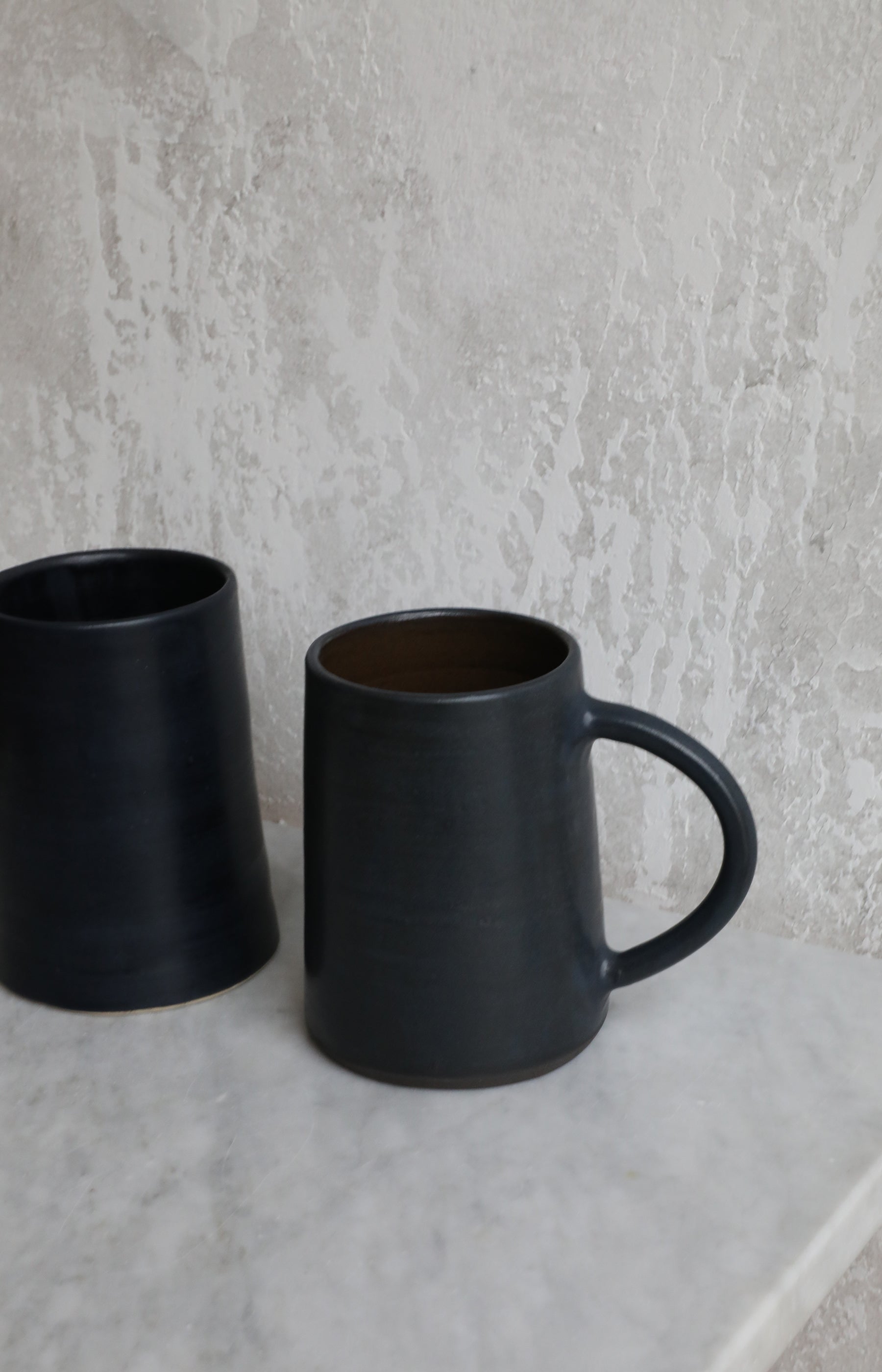 Large Navy Ceramic Mug