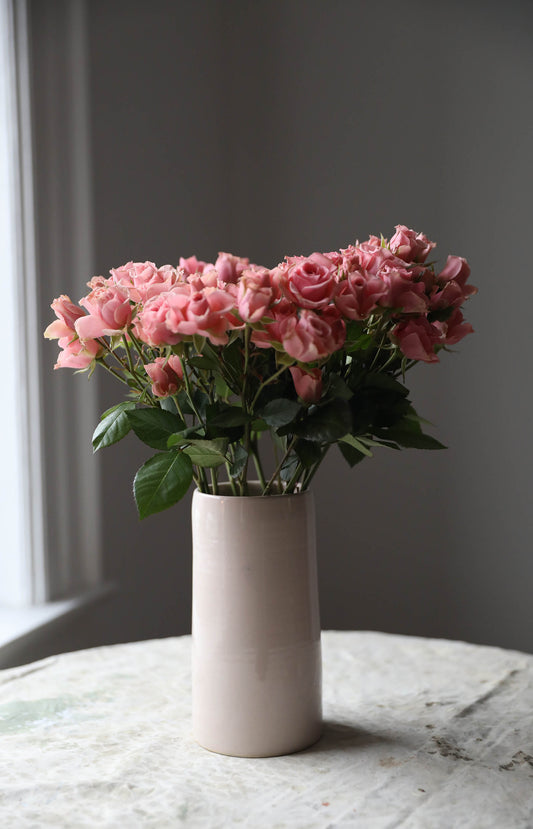 Glossy Blush Tall Vase