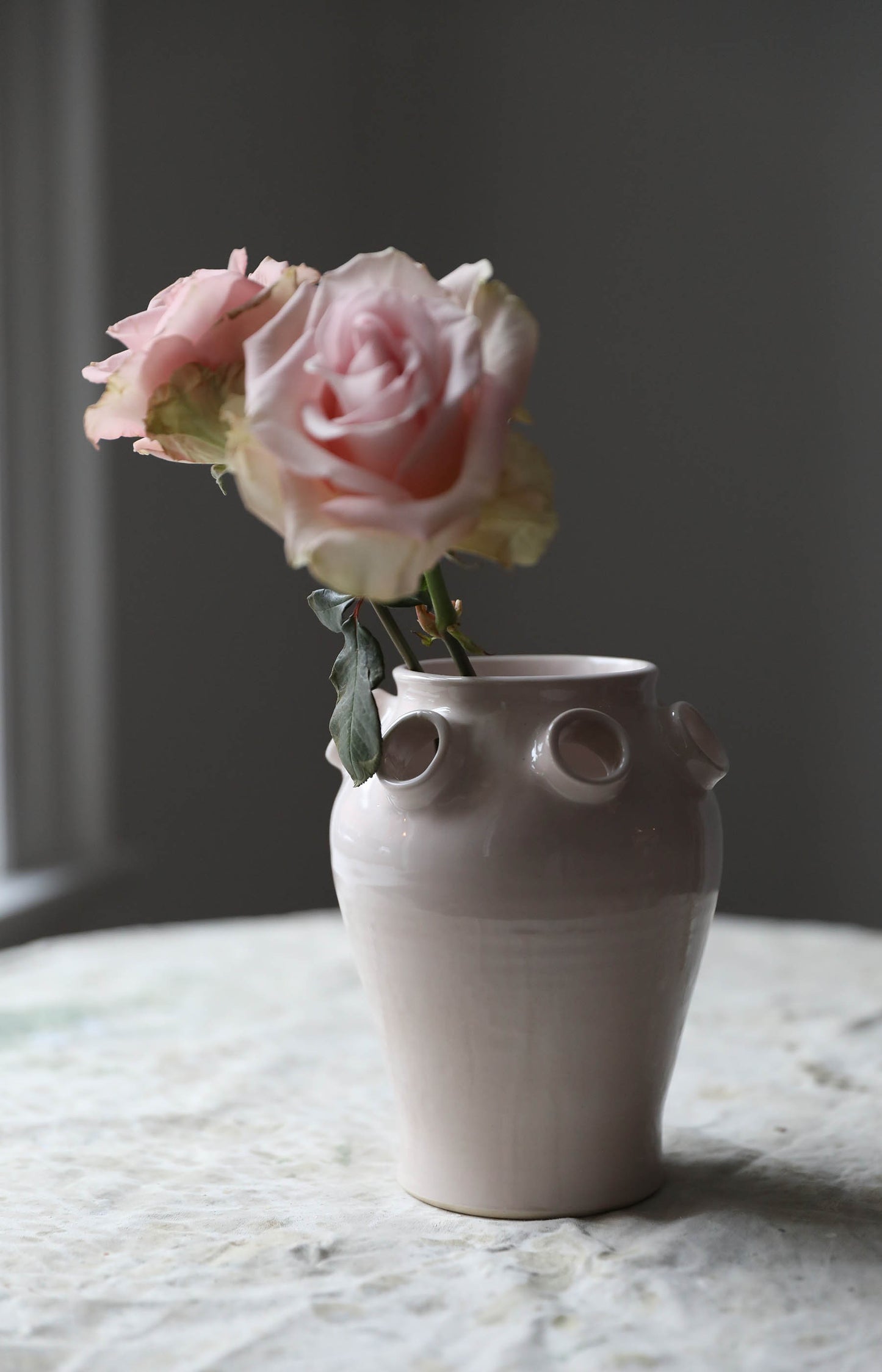 Glossy Blush Vase
