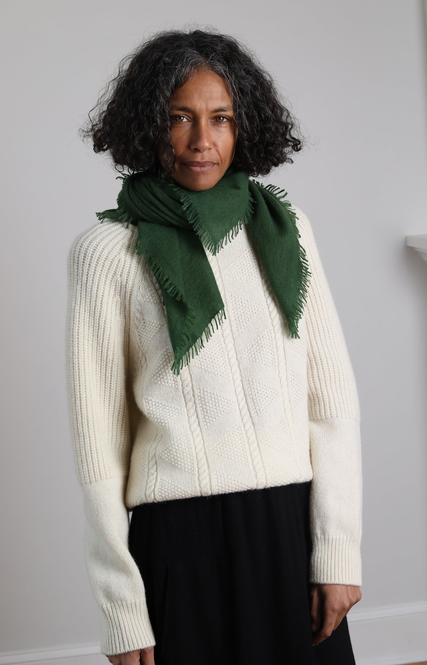 Green Cashmere Scarf