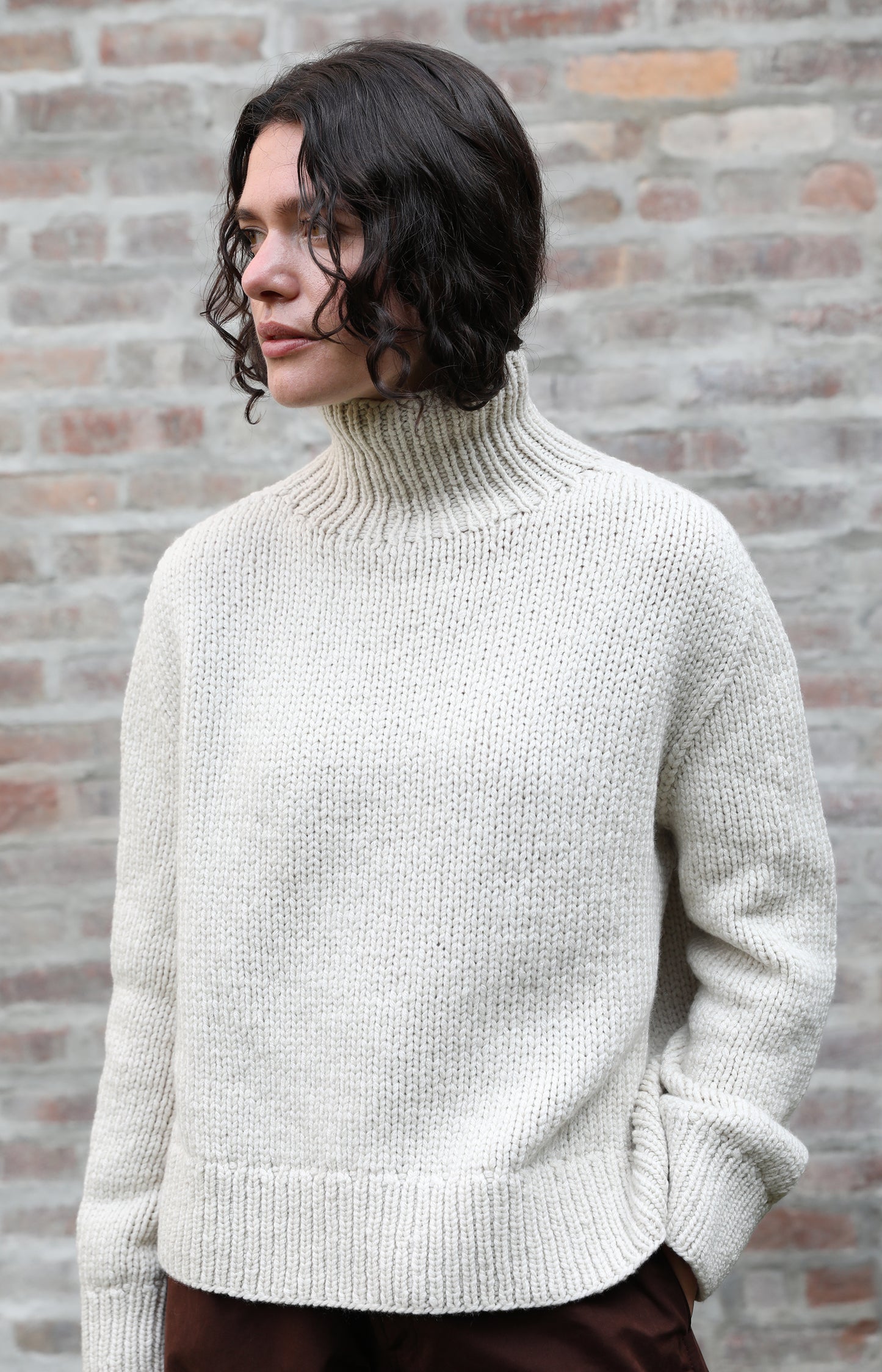 Latte Paige Cashmere Sweater